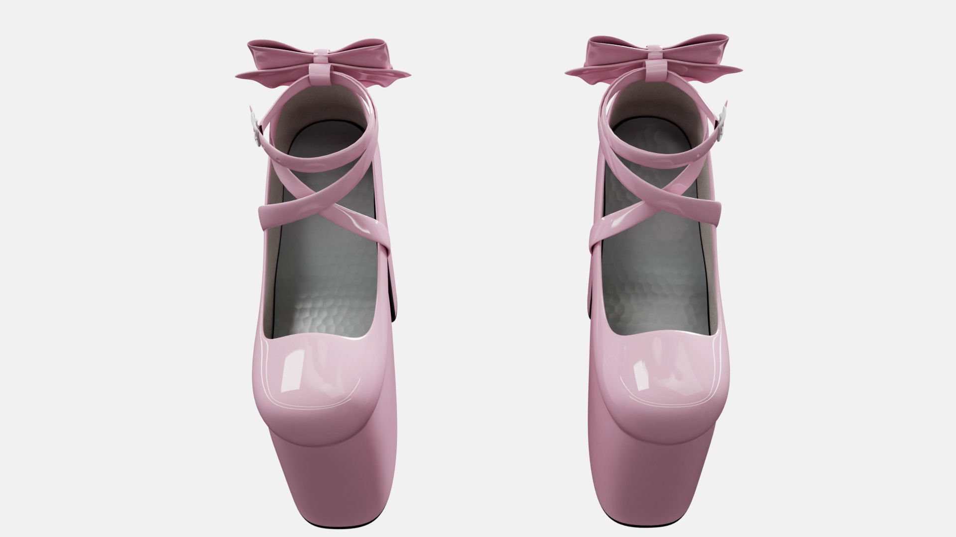 Lolita Outfit Pink Low-poly 3D model_14