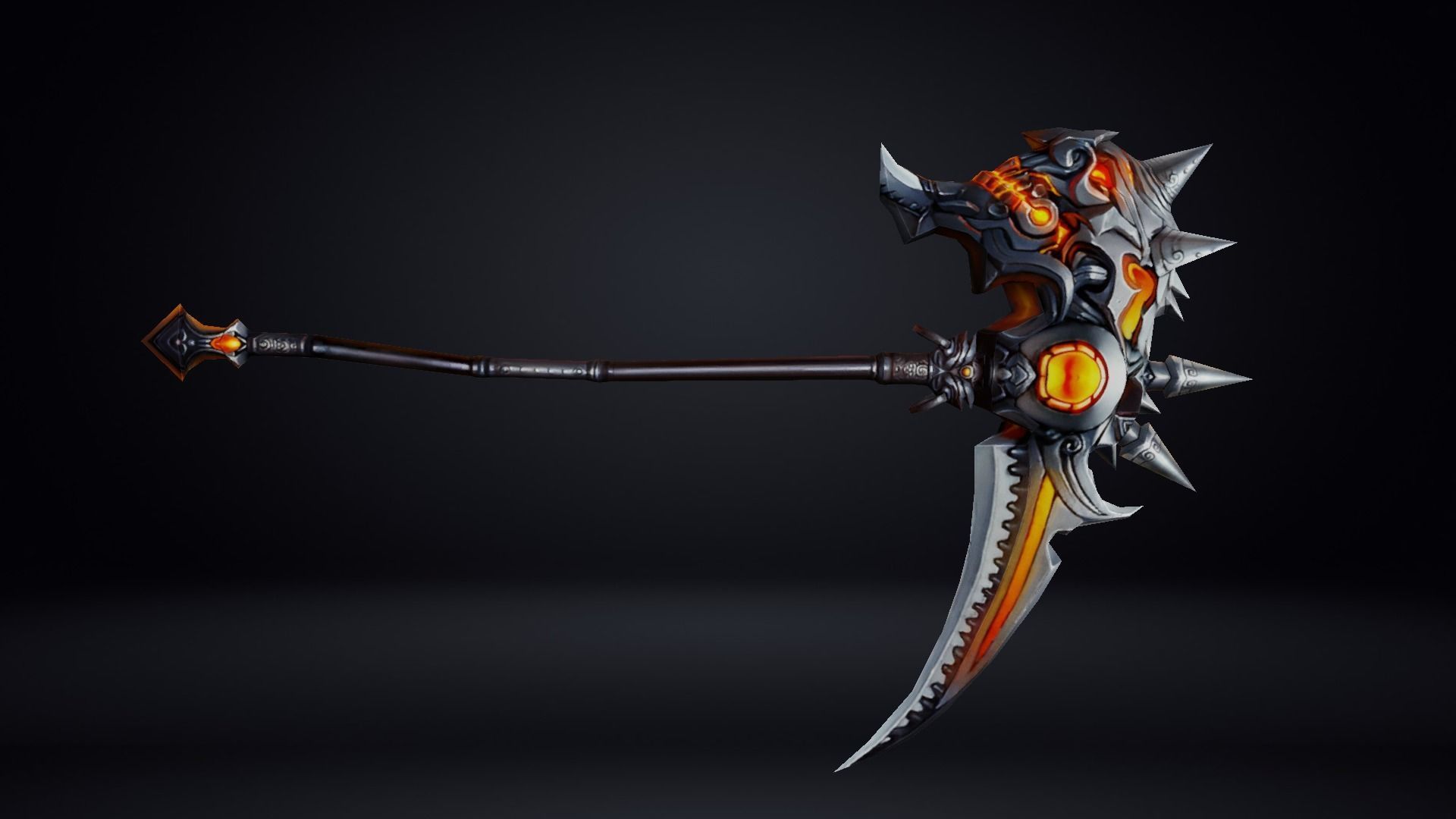 Futuristic Scythe Low-poly 3D model_12