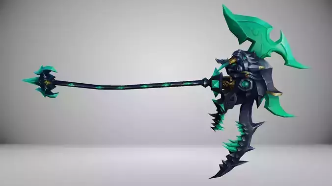 Futuristic Scythe Low-poly 3D model