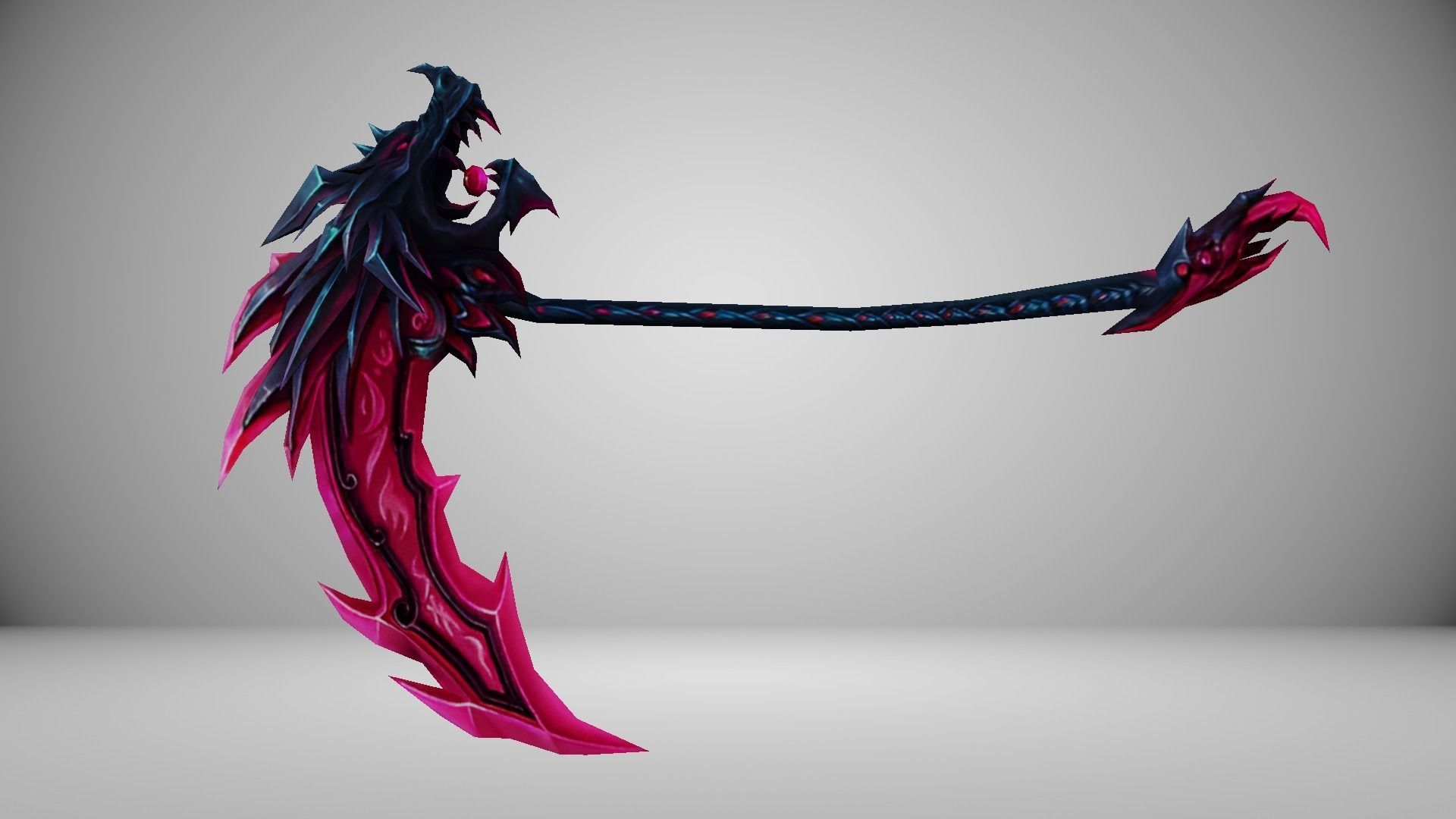 Futuristic Scythe Low-poly 3D model_2