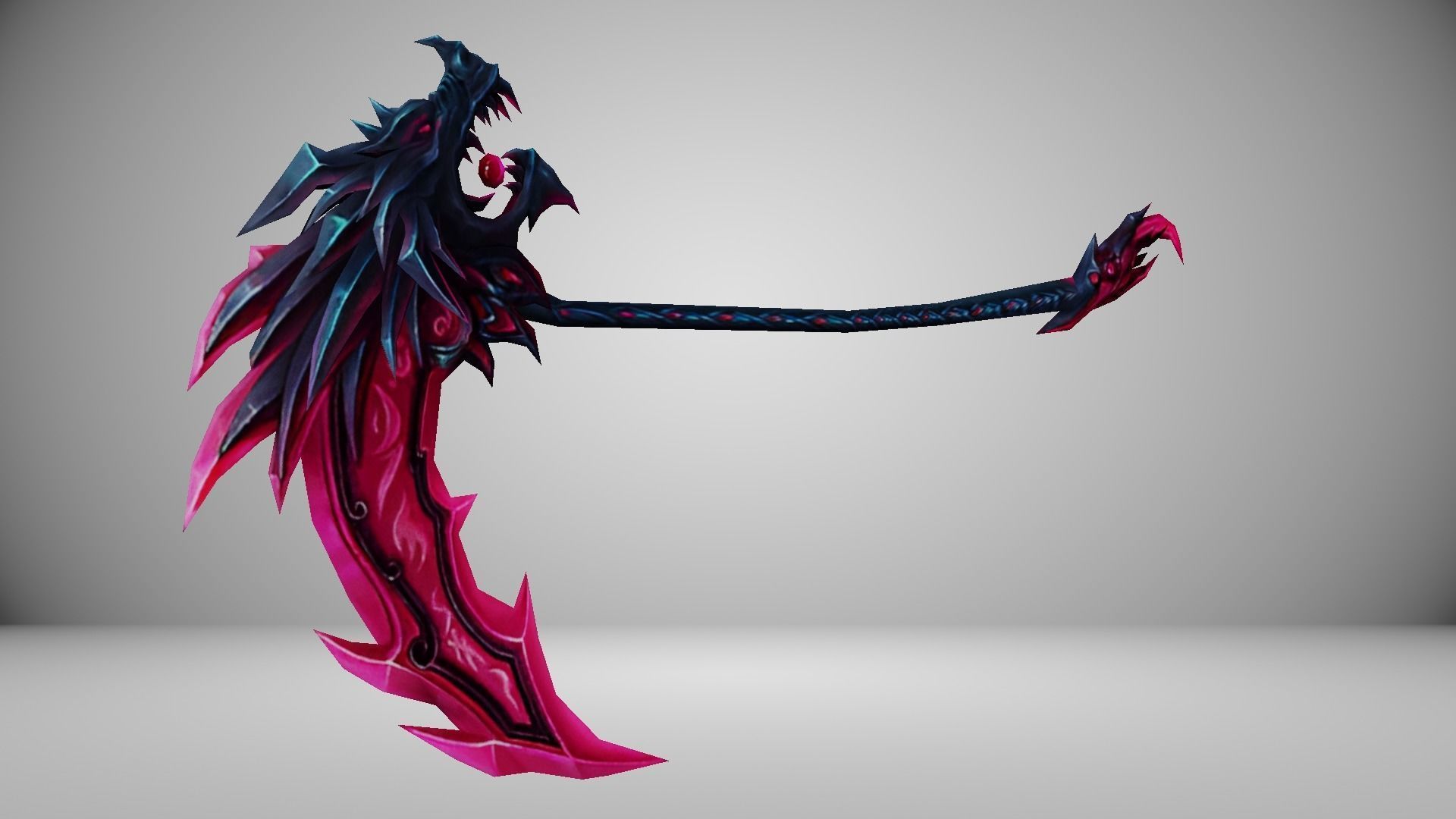 Futuristic Scythe Low-poly 3D model_13