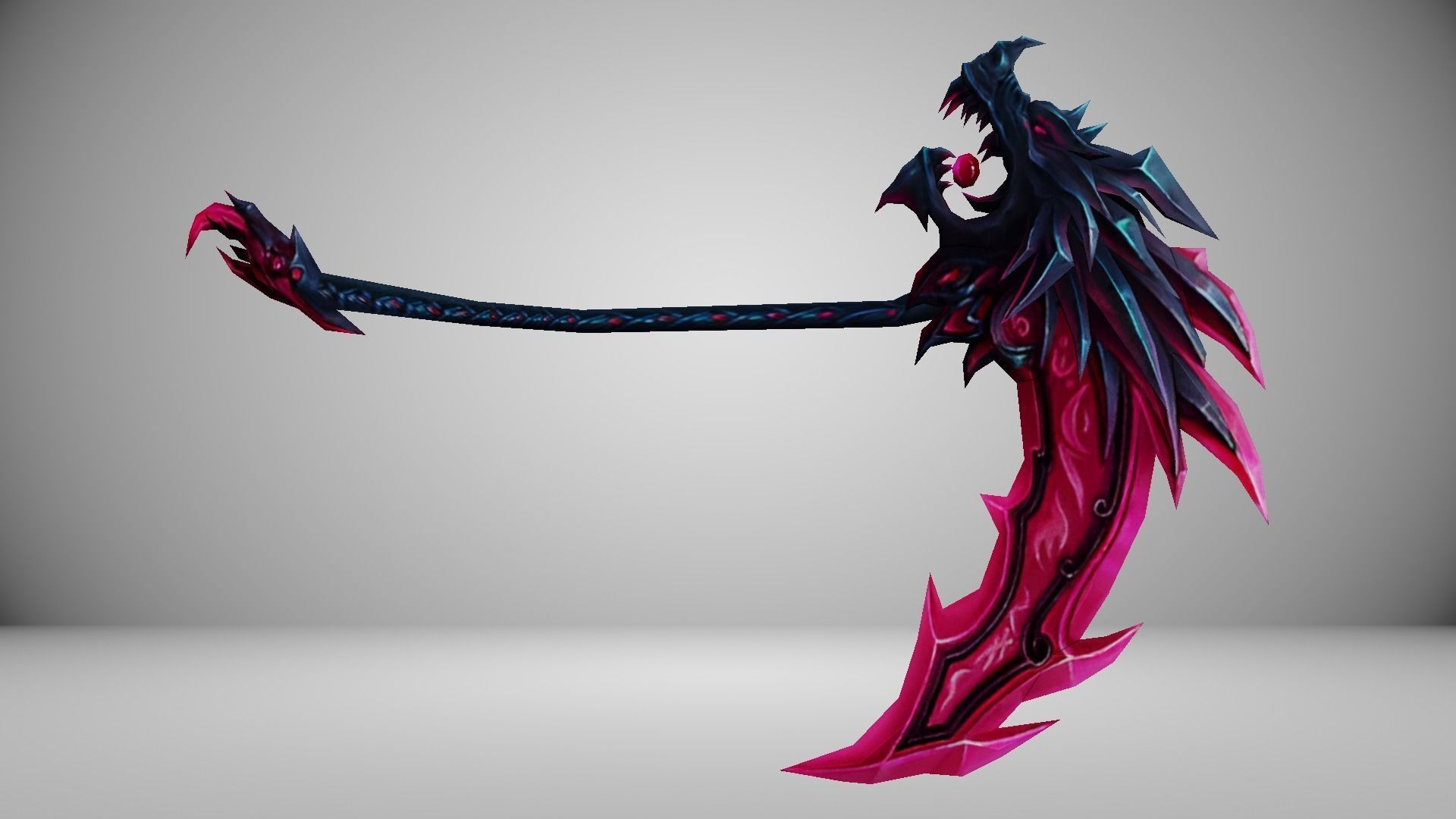 Futuristic Scythe Low-poly 3D model_5