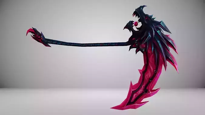 Futuristic Scythe Low-poly 3D model