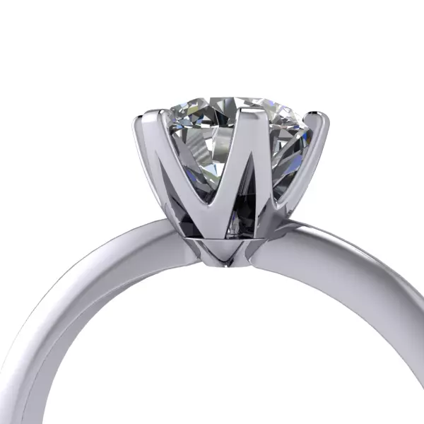 Modern 1 Carat Solitaire Knife Edge design Style Engagement Ring 3D print model