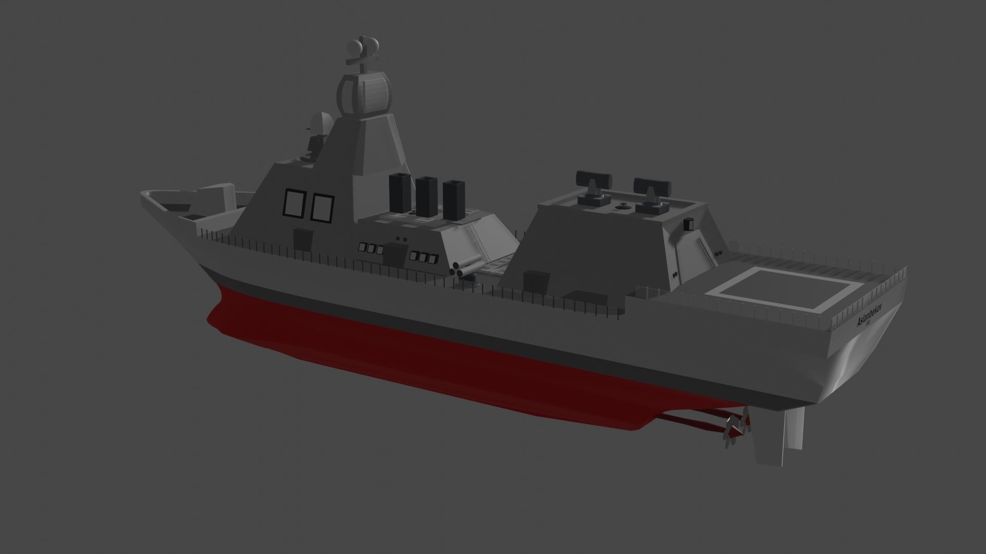 Aslanbekov Class Corvette Design Concept 3D model_7