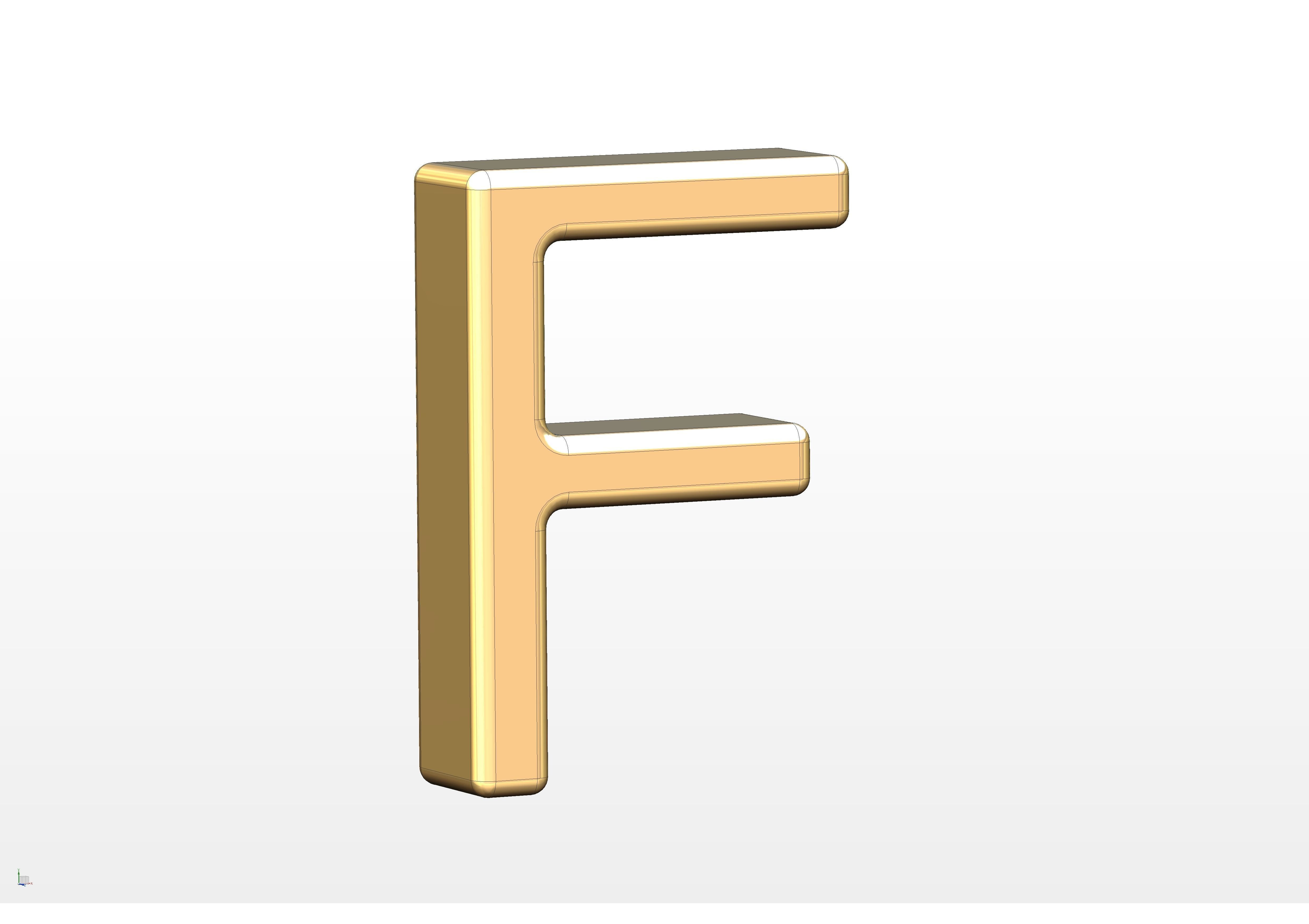 3D printable alphabet models 3D print model_13