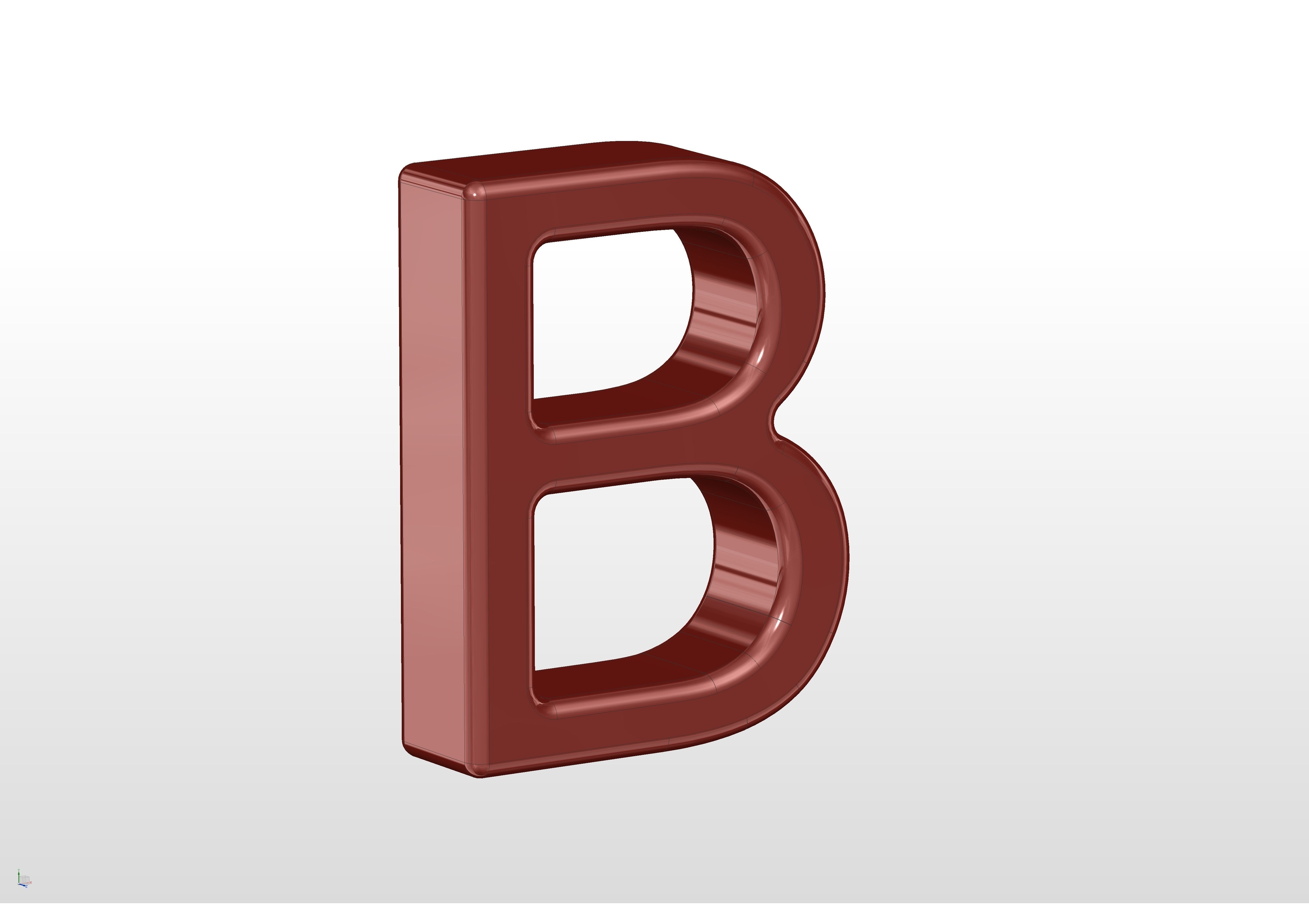 3D printable alphabet models 3D print model_5