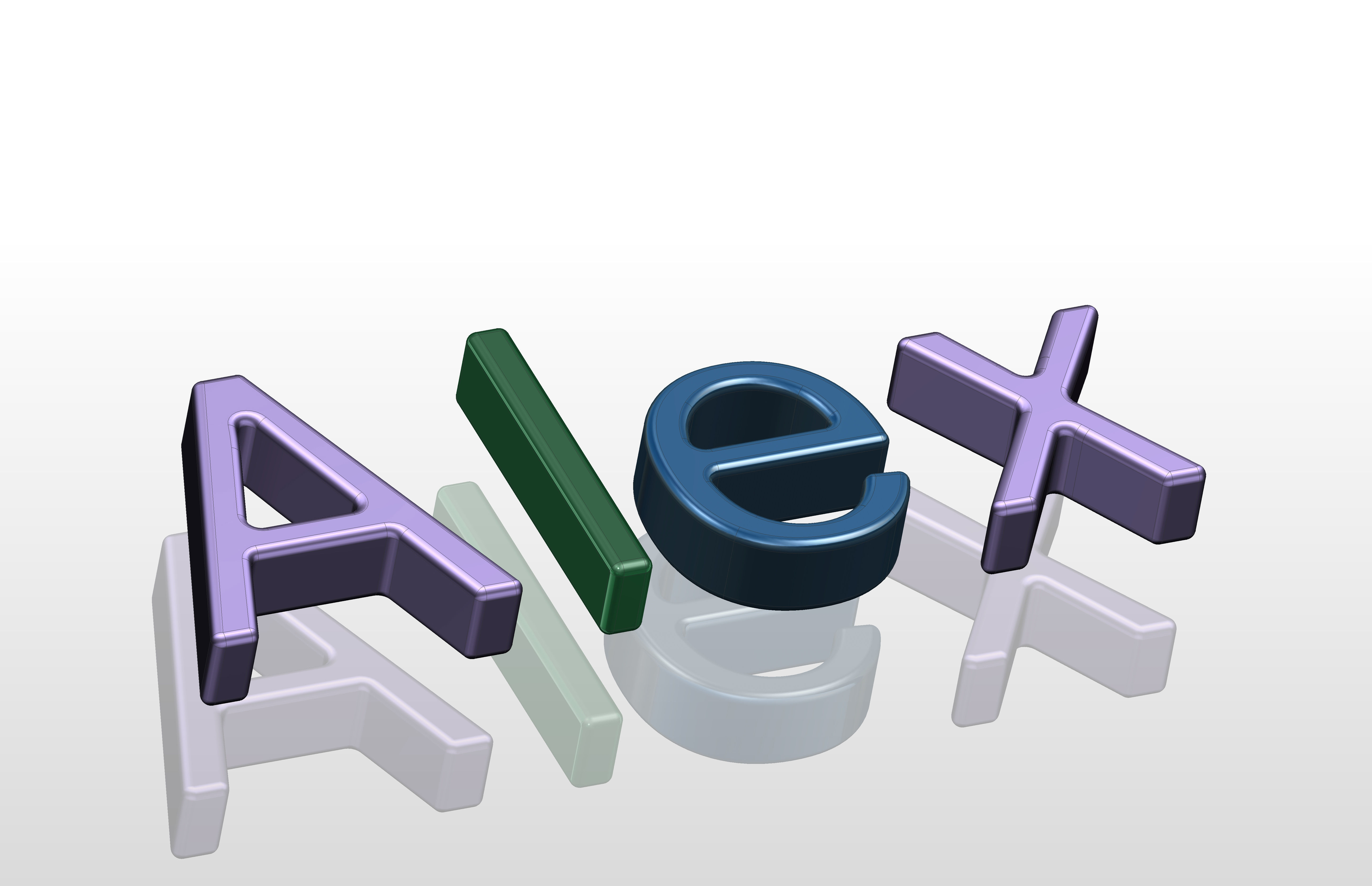 3D printable alphabet models 3D print model_1