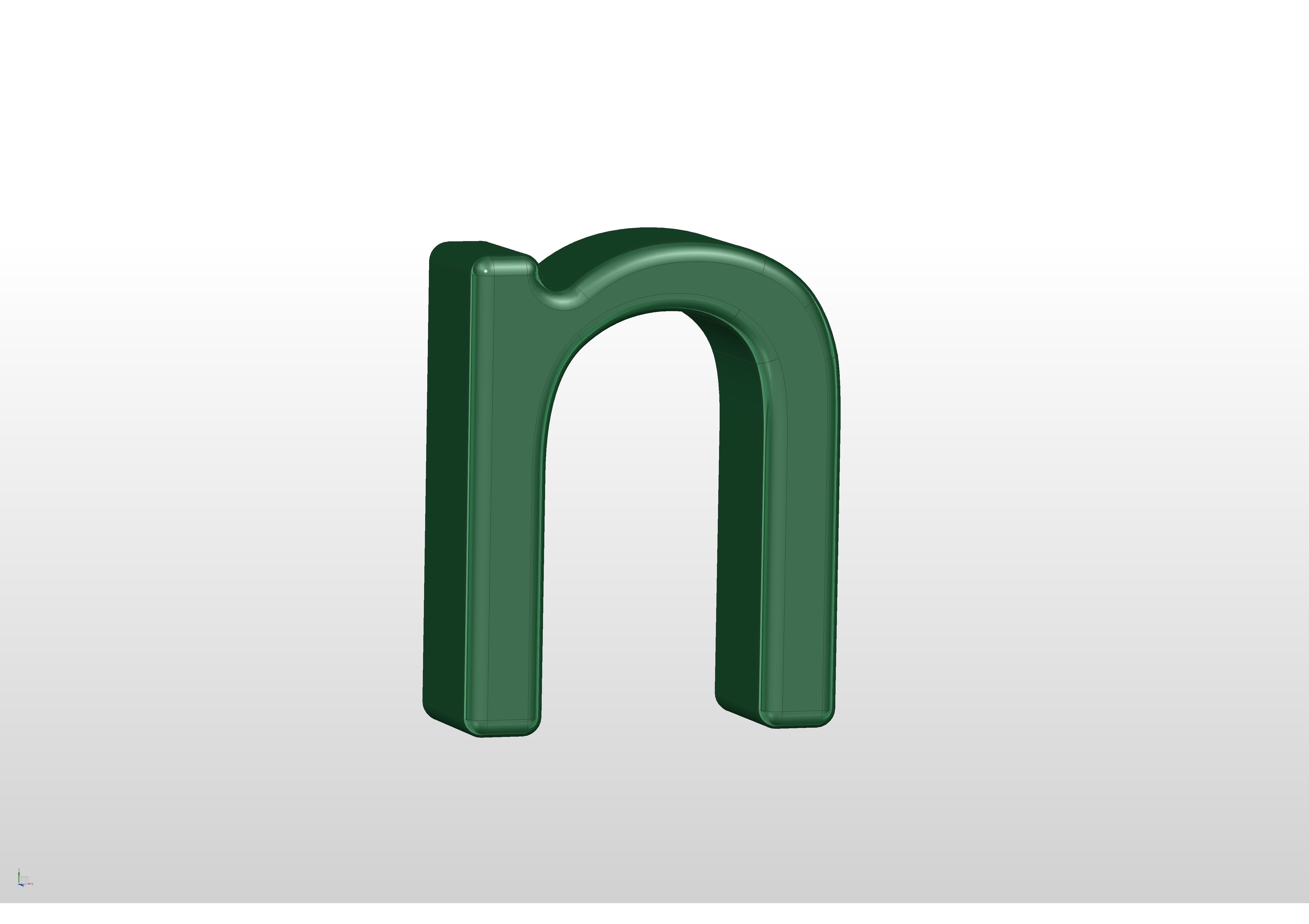 3D printable alphabet models 3D print model_34