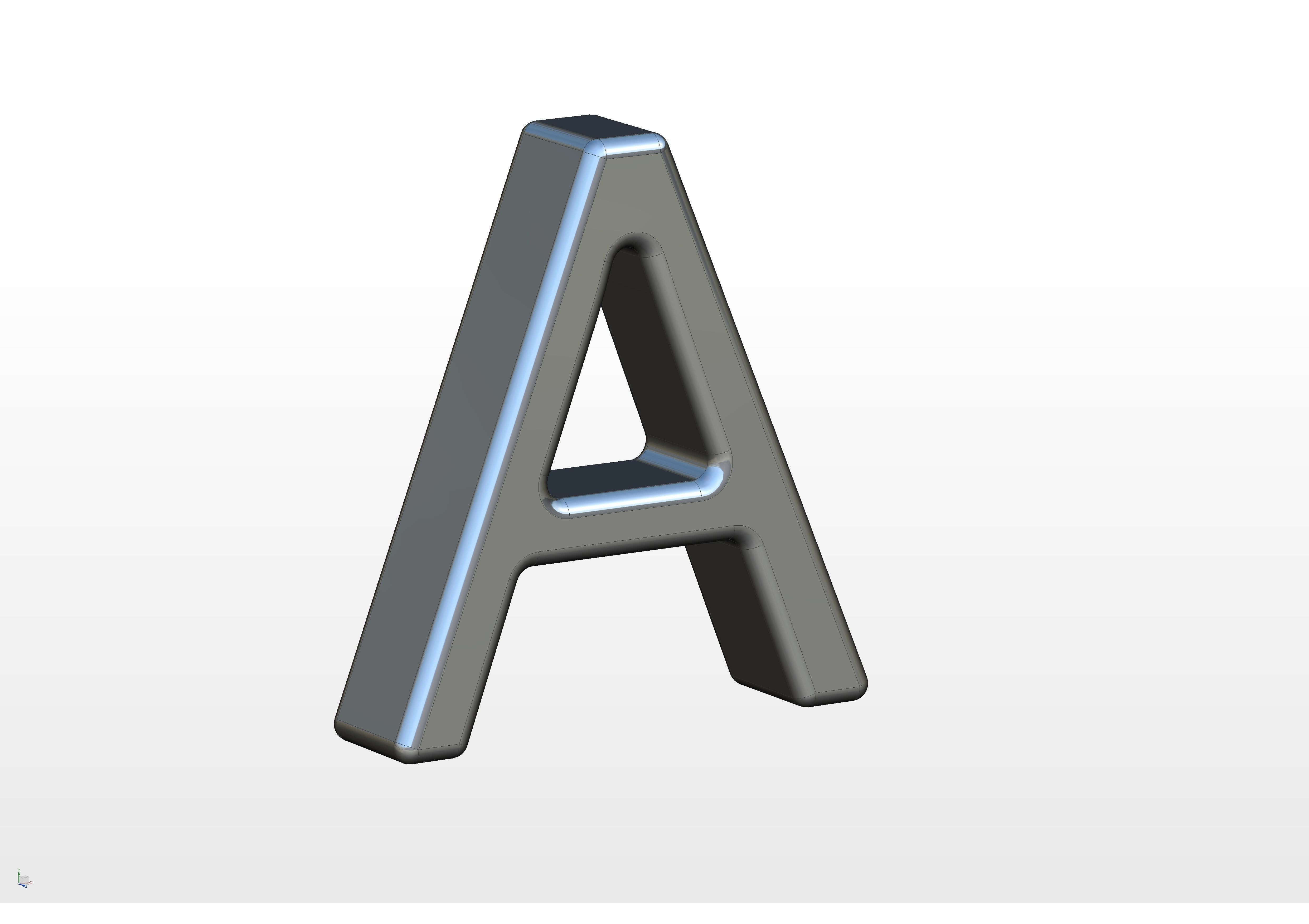3D printable alphabet models 3D print model_3