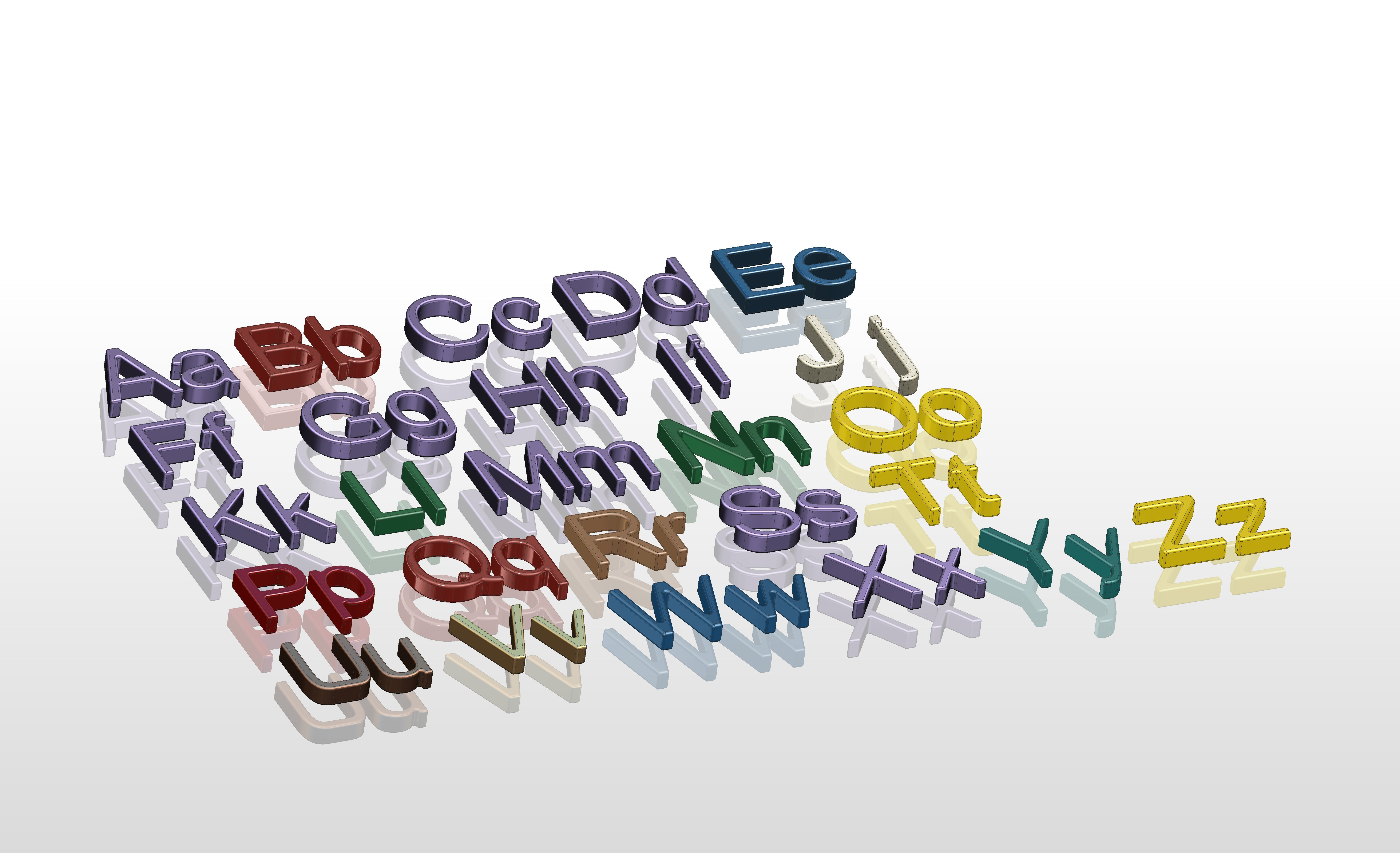 3D printable alphabet models 3D print model_21
