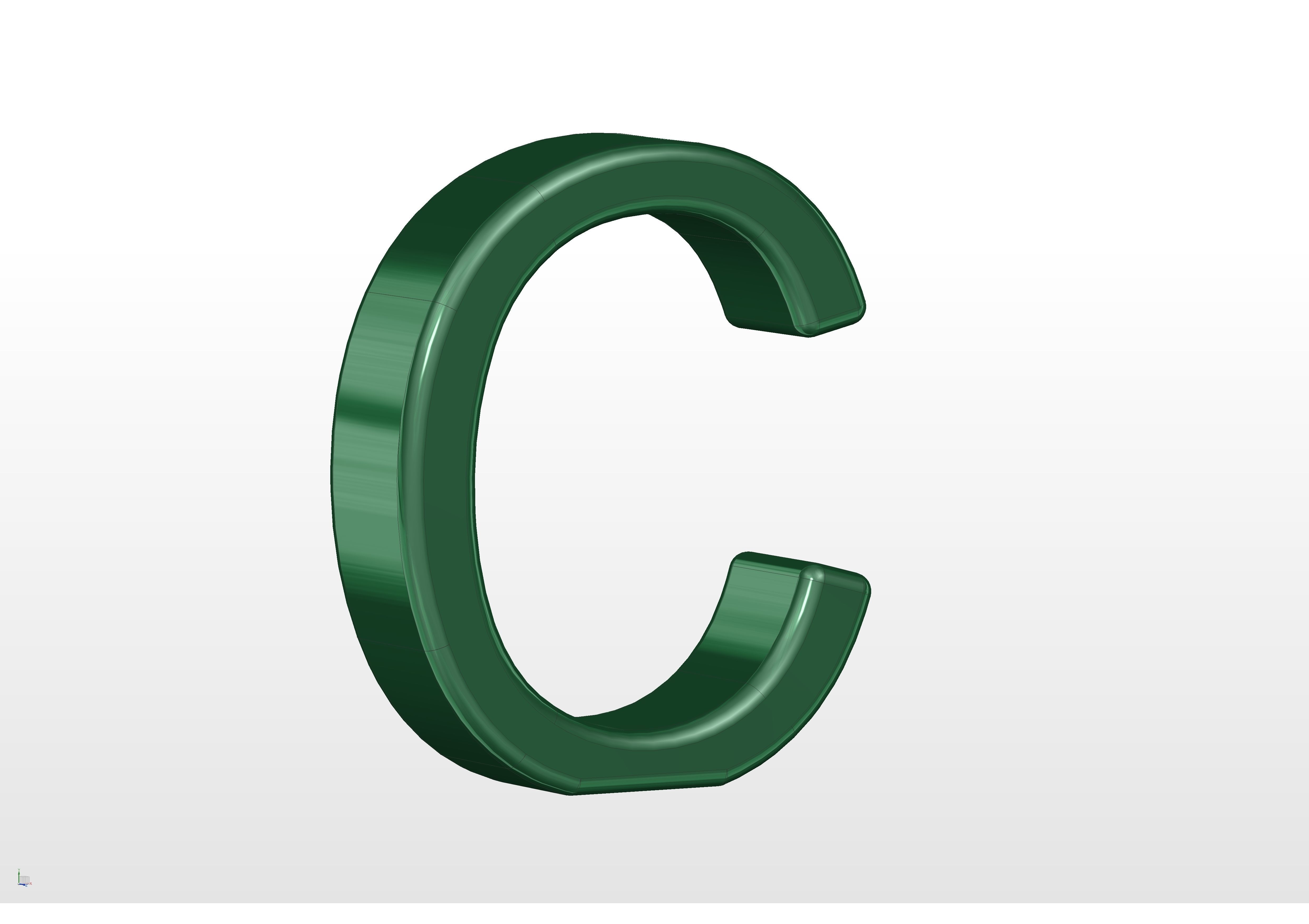 3D printable alphabet models 3D print model_7