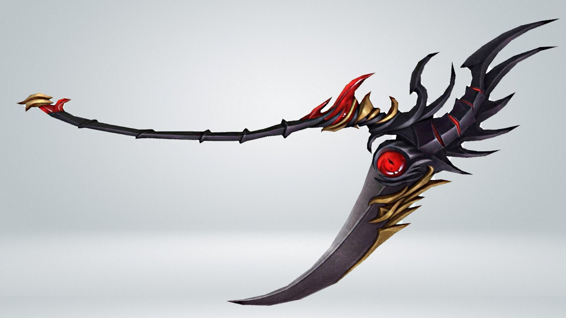 Futuristic Scythe Low-poly 3D model_10