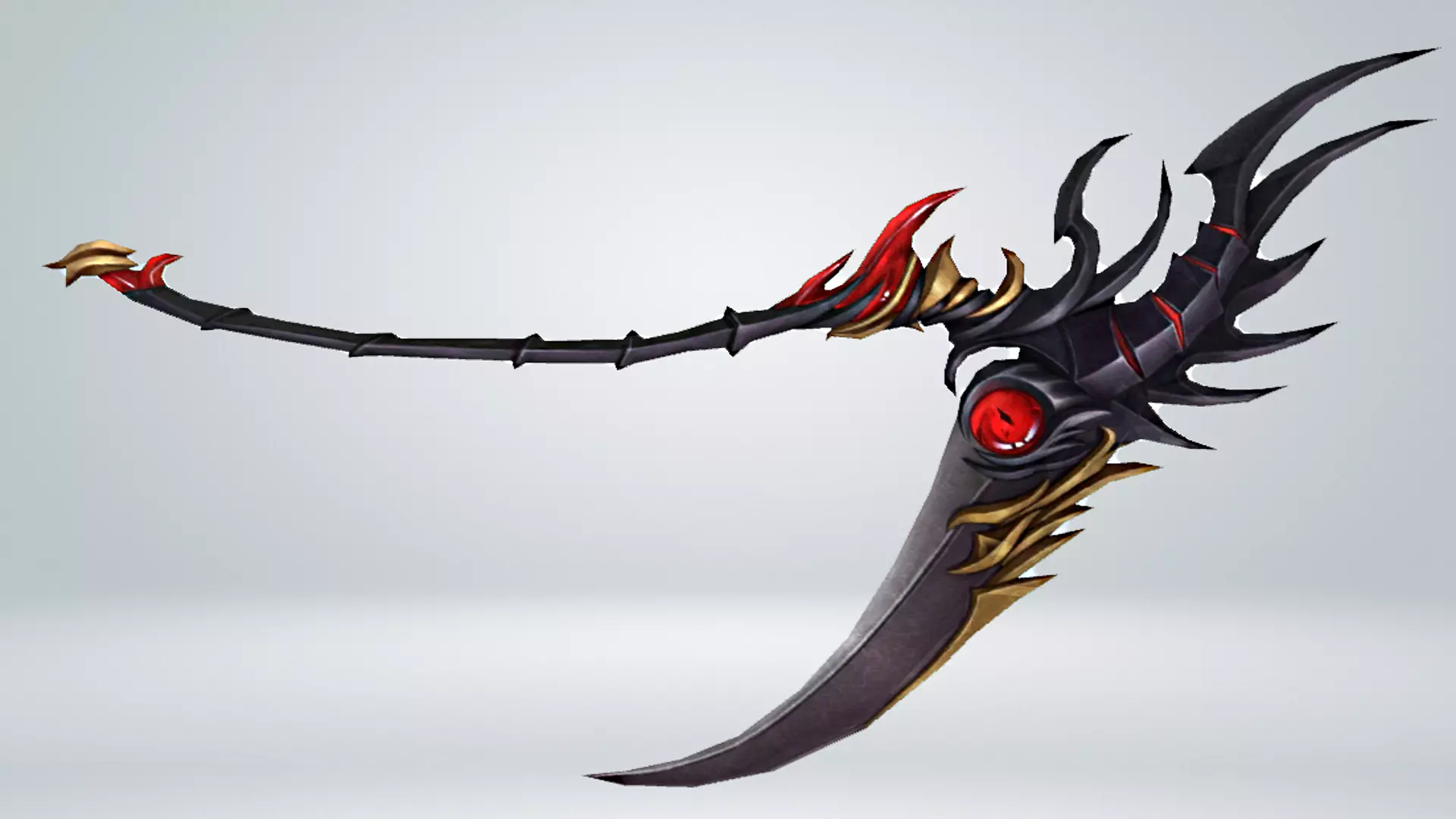 Futuristic Scythe Low-poly 3D model_0