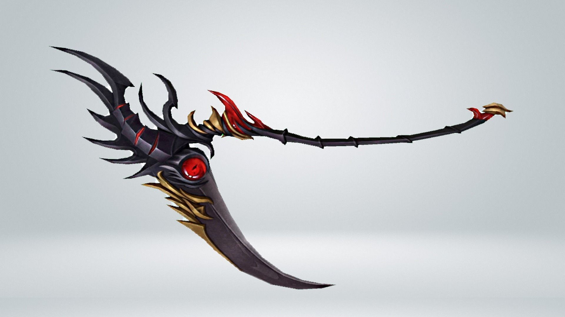 Futuristic Scythe Low-poly 3D model_2