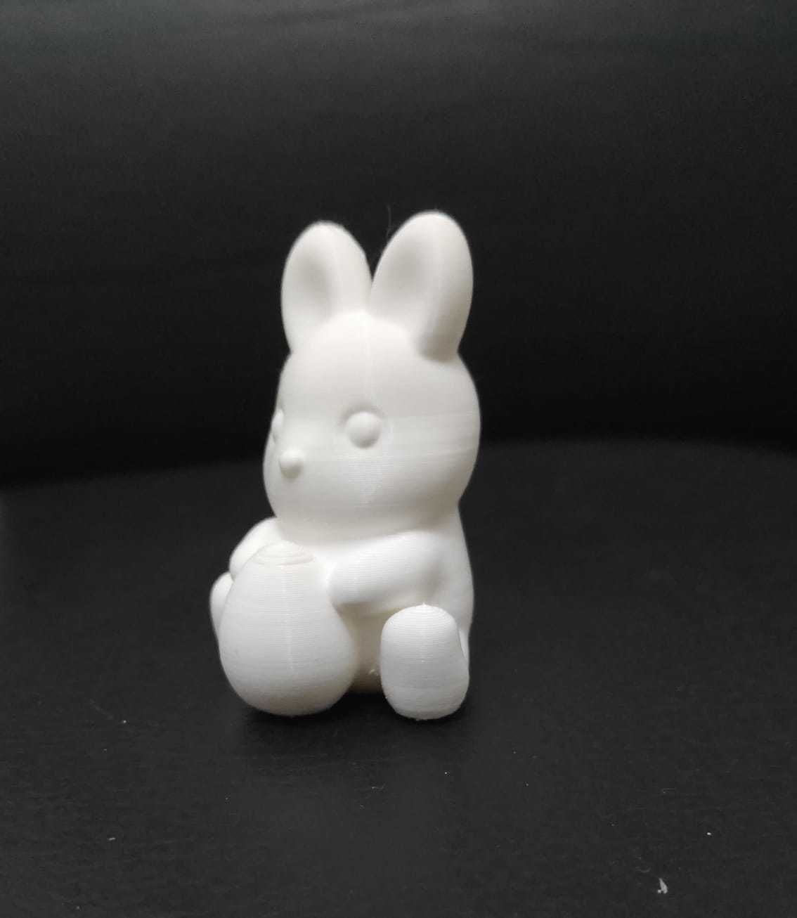 Round Bunny With Egg 3D print model_5