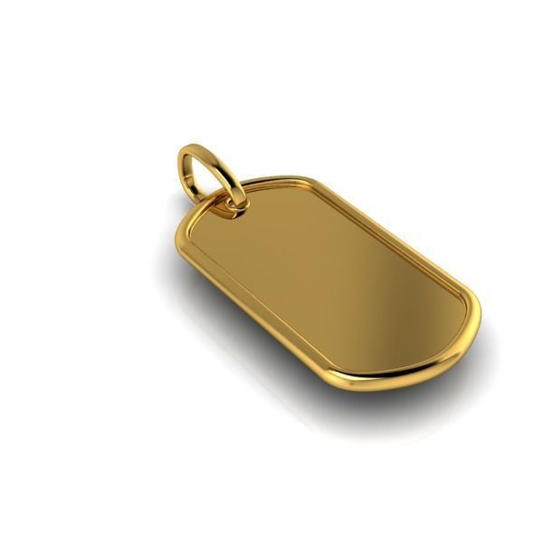 Military DogTag with bail Small Medium Large  Pendant Jewelry 3D print model_4