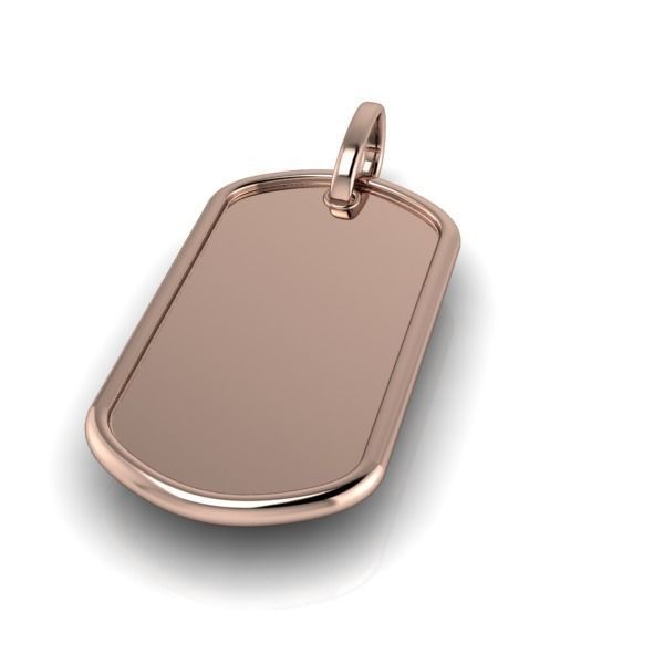 Military DogTag with bail Small Medium Large  Pendant Jewelry 3D print model_8