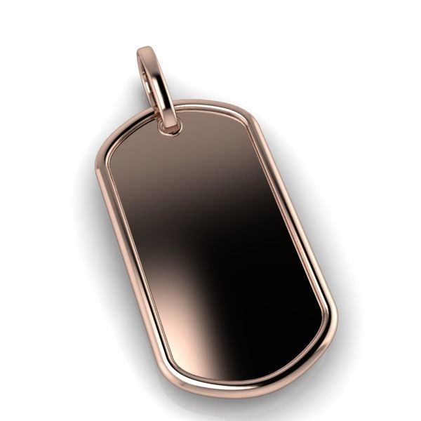 Military DogTag with bail Small Medium Large  Pendant Jewelry 3D print model_6
