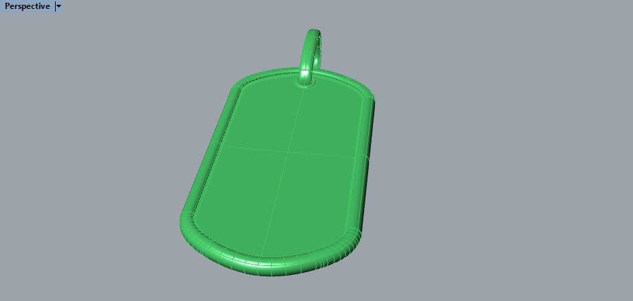 Military DogTag with bail Small Medium Large  Pendant Jewelry 3D print model_14