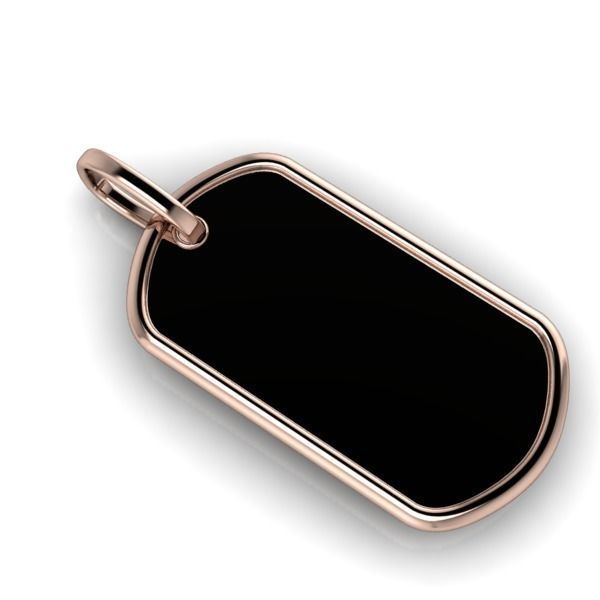 Military DogTag with bail Small Medium Large  Pendant Jewelry 3D print model_5