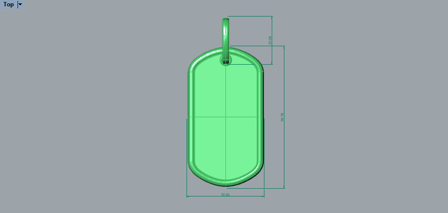 Military DogTag with bail Small Medium Large  Pendant Jewelry 3D print model_10