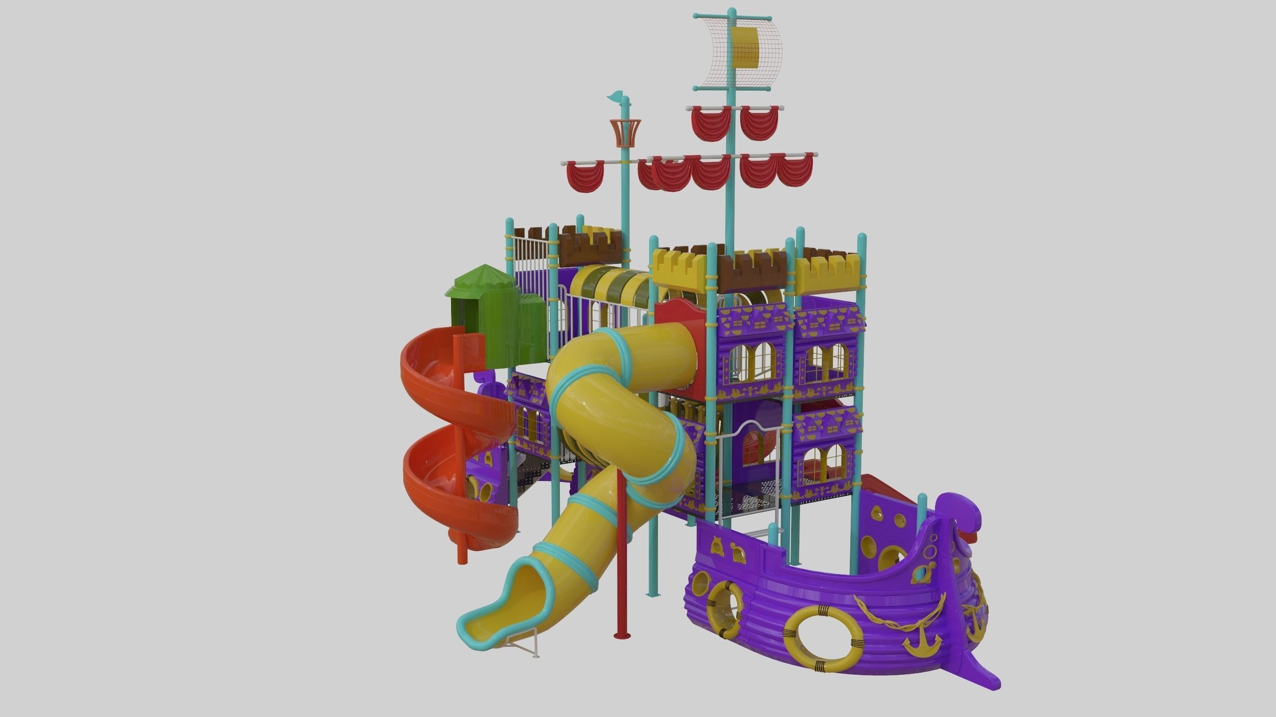 Ship Themed Playground Model - 04 3D model_23