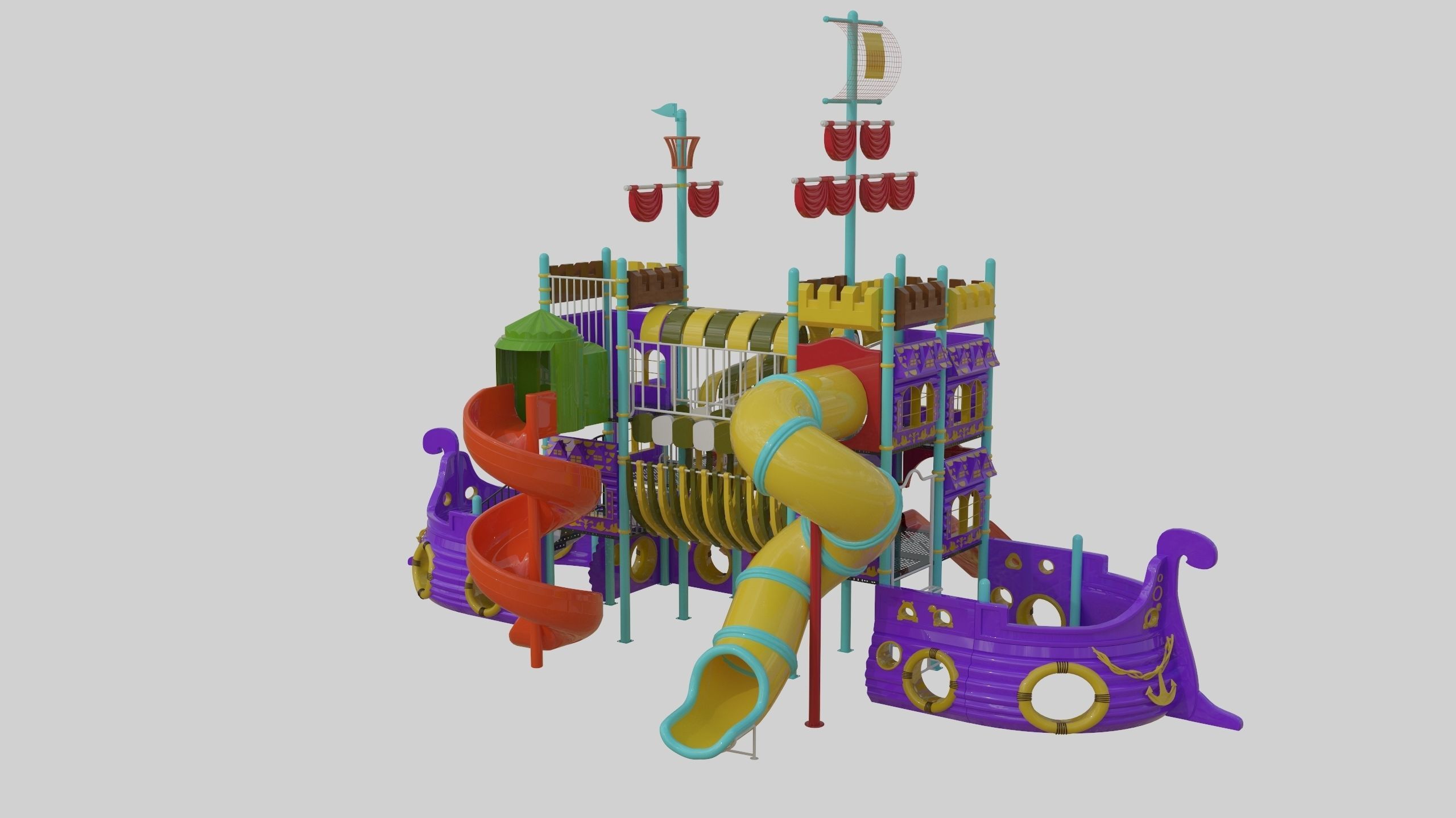 Ship Themed Playground Model - 04 3D model_27