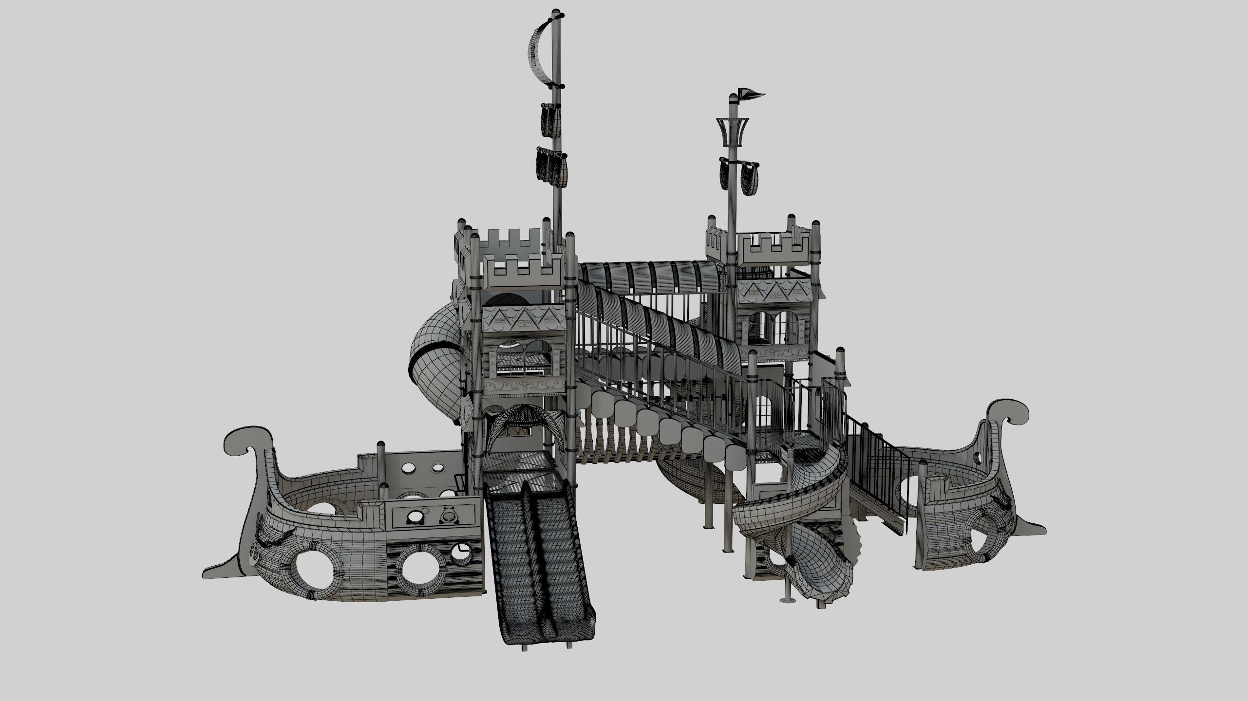 Ship Themed Playground Model - 04 3D model_43