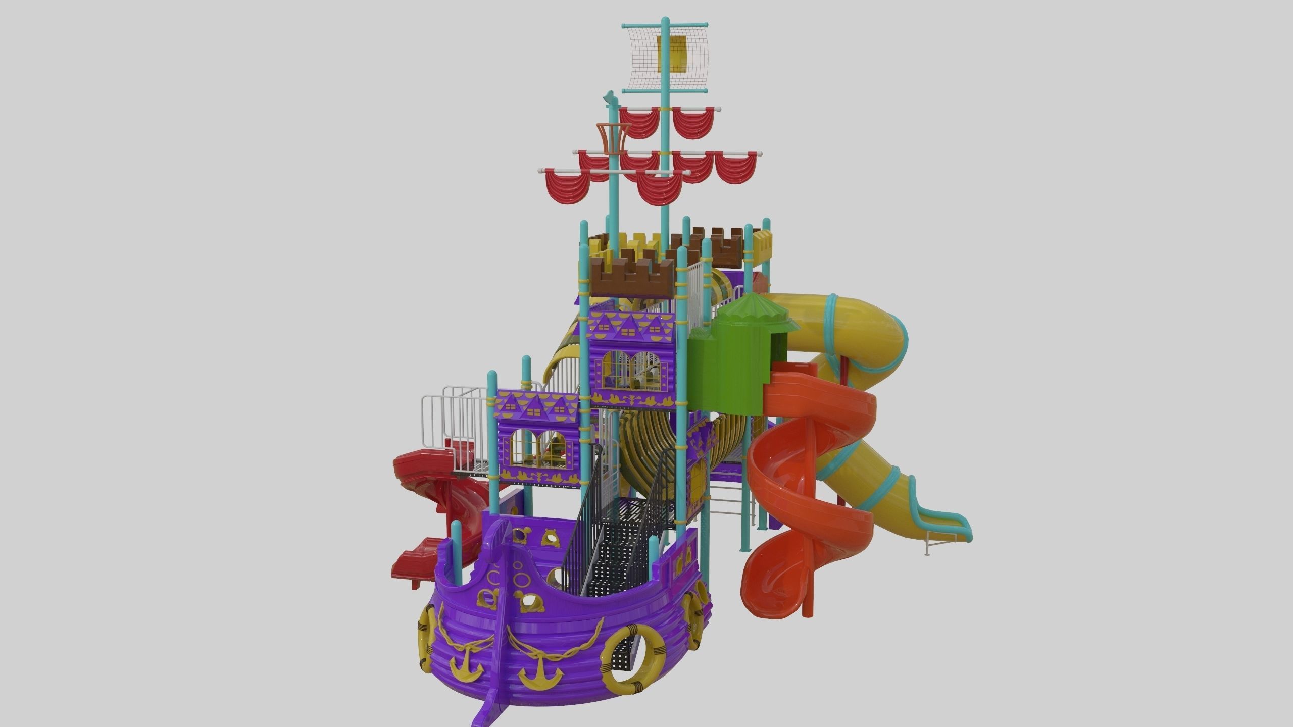 Ship Themed Playground Model - 04 3D model_15