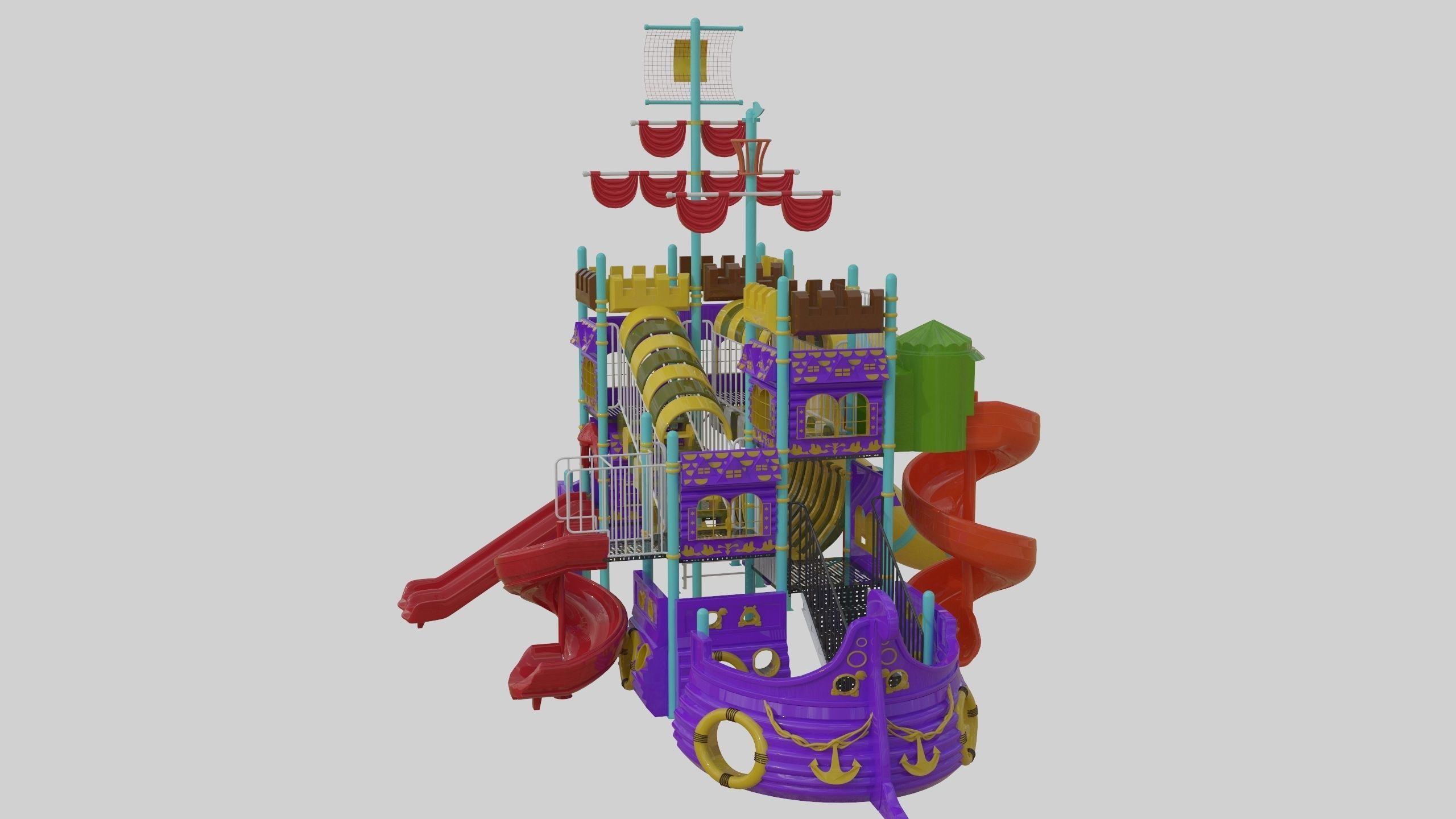 Ship Themed Playground Model - 04 3D model_12