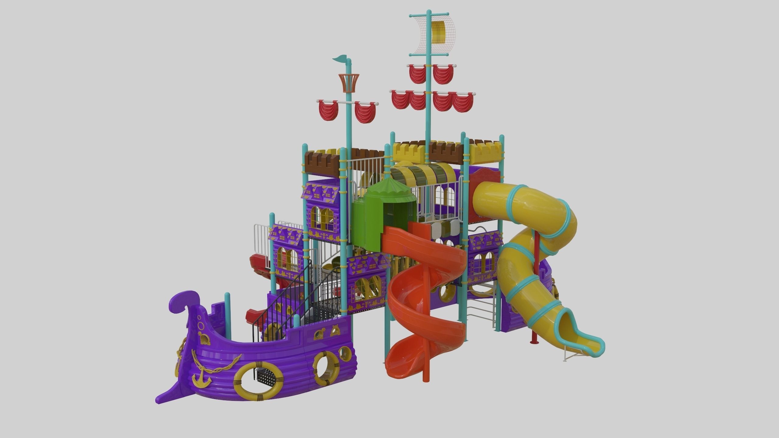 Ship Themed Playground Model - 04 3D model_33