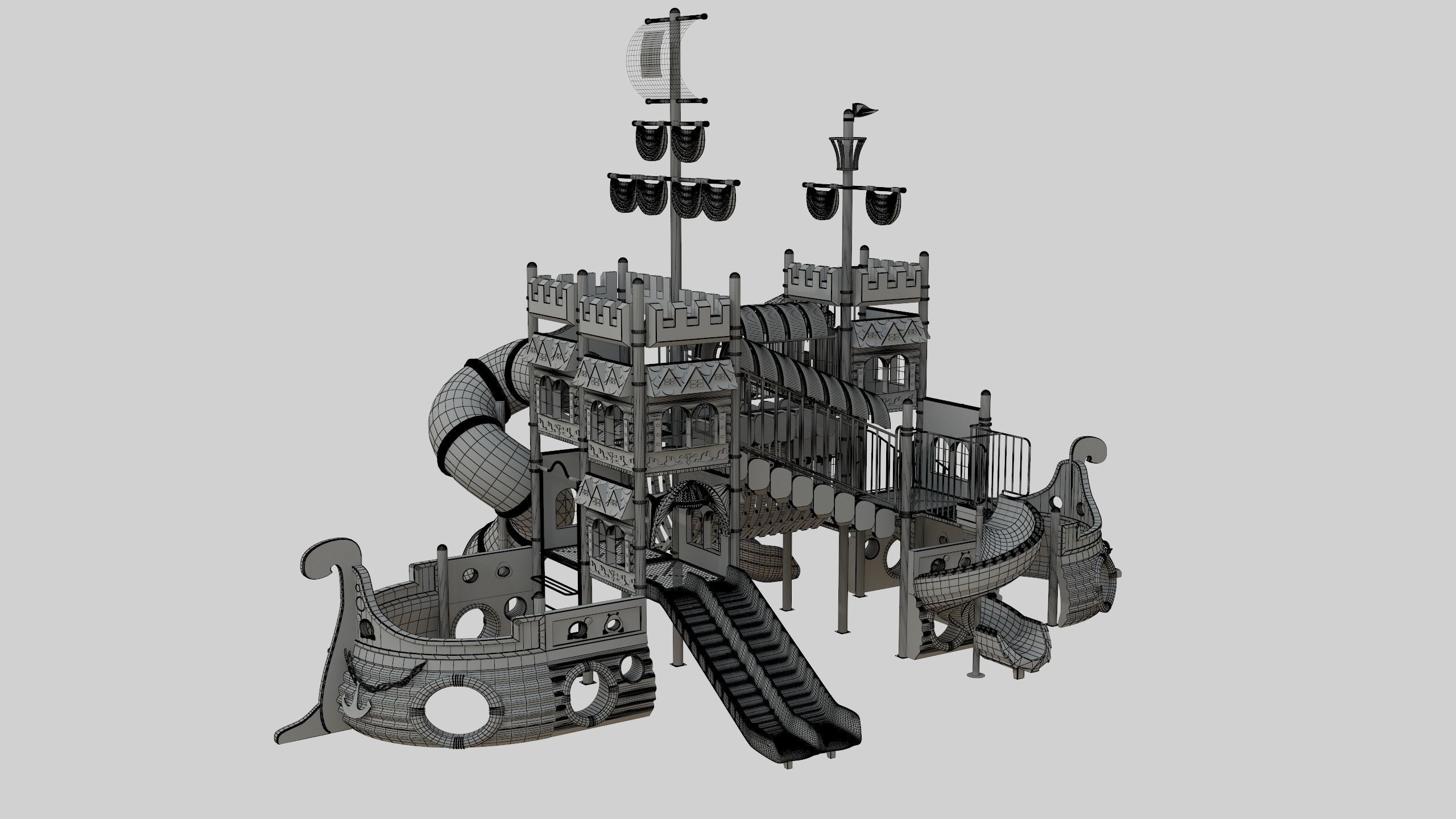 Ship Themed Playground Model - 04 3D model_9