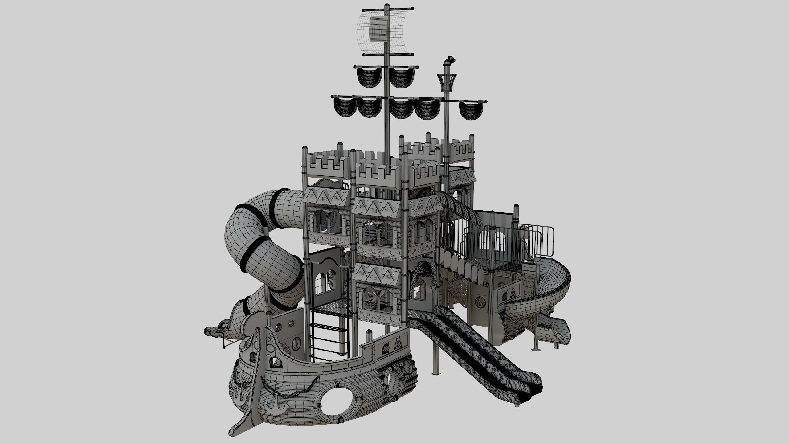Ship Themed Playground Model - 04 3D model_48