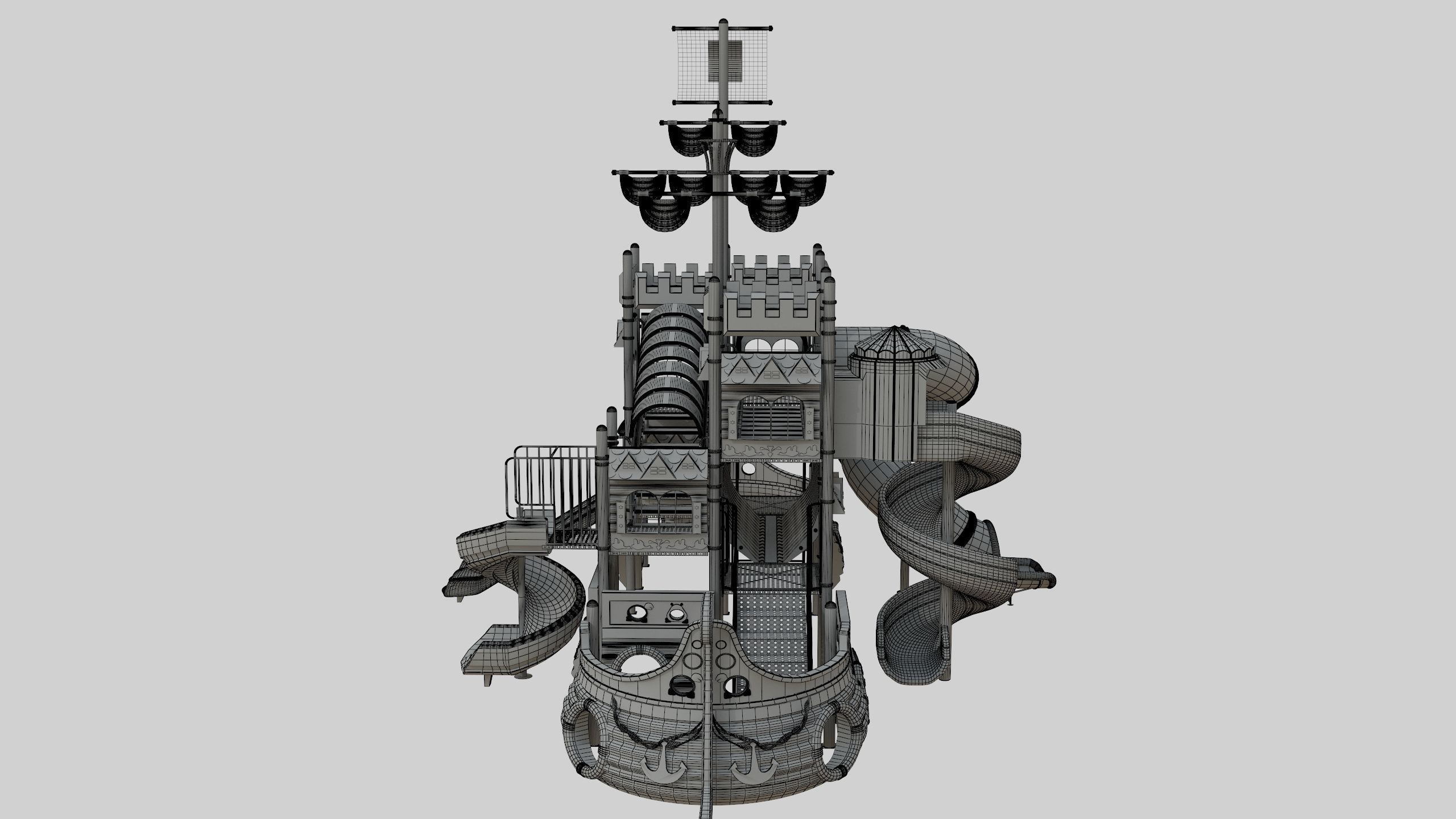 Ship Themed Playground Model - 04 3D model_7