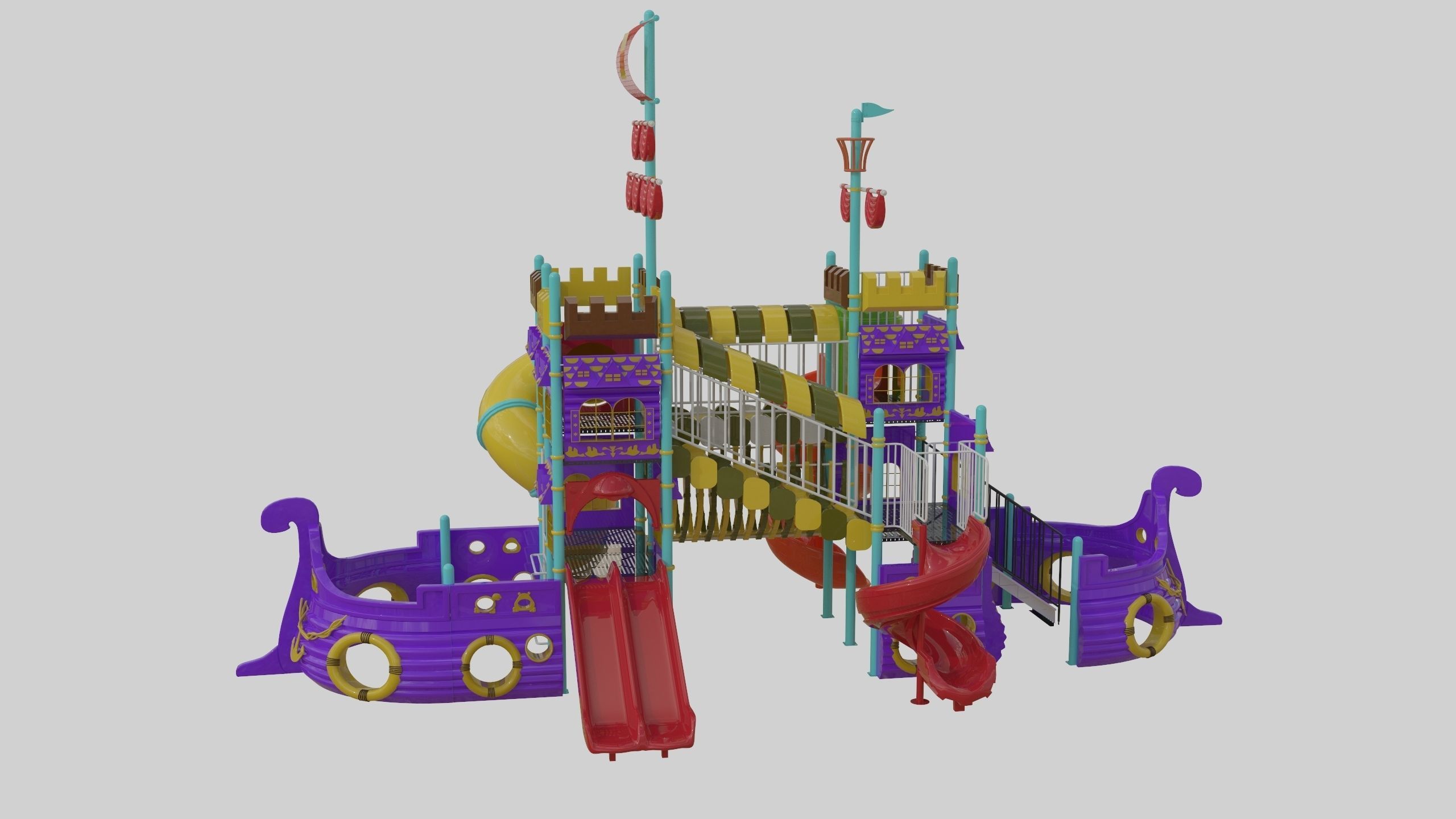 Ship Themed Playground Model - 04 3D model_17