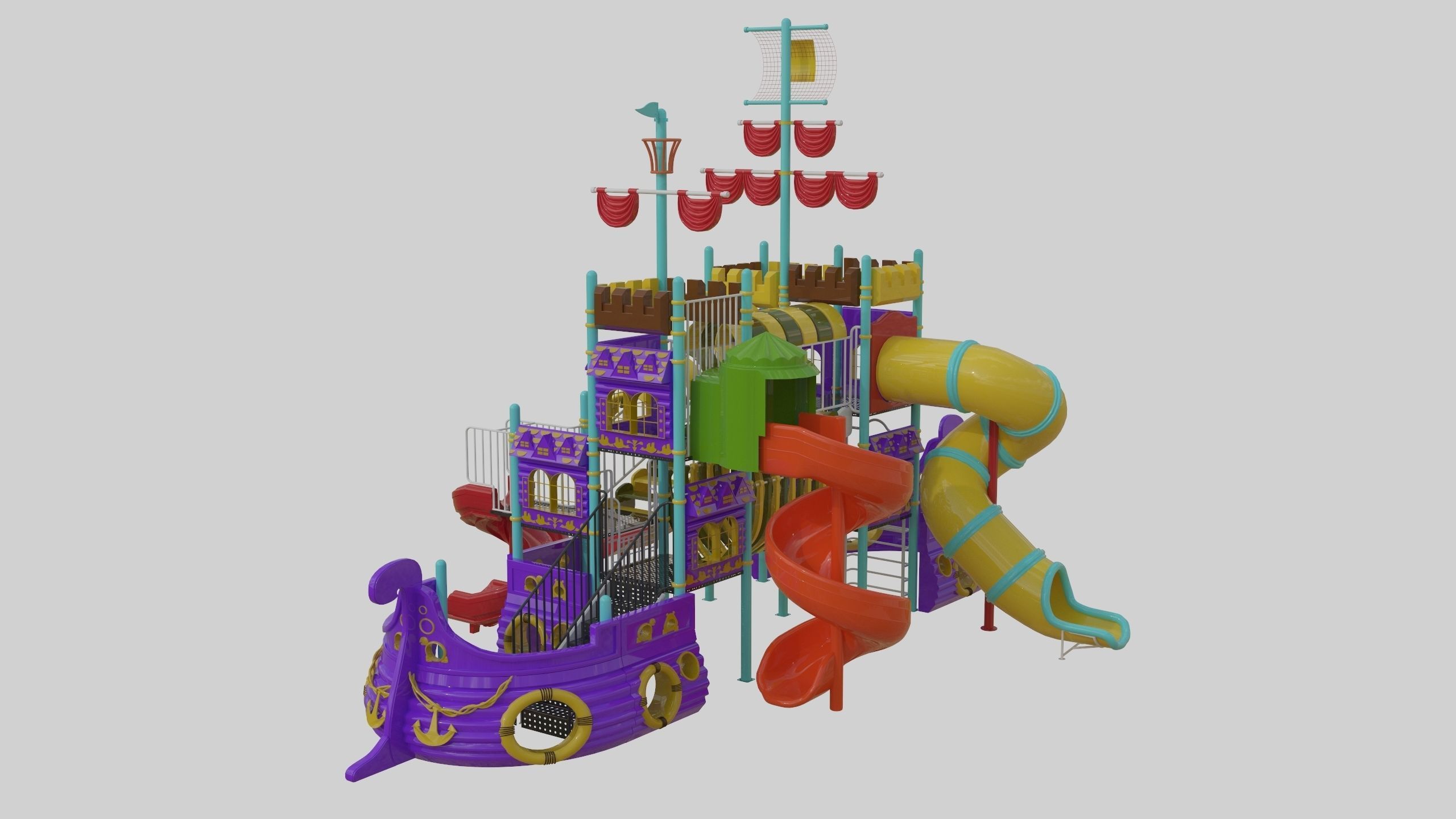 Ship Themed Playground Model - 04 3D model_14
