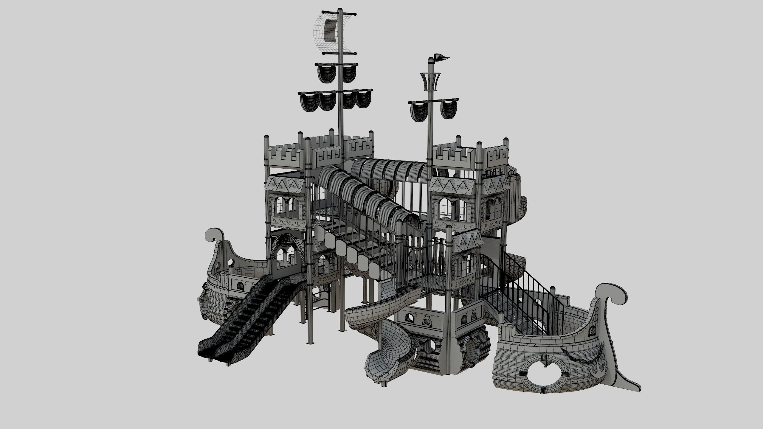Ship Themed Playground Model - 04 3D model_41
