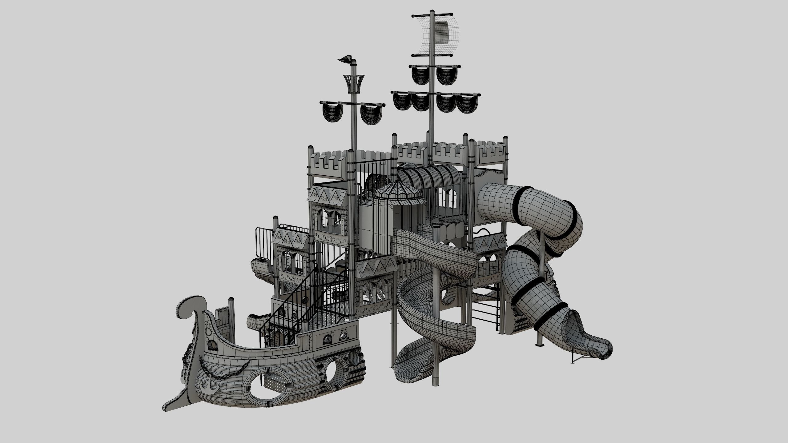 Ship Themed Playground Model - 04 3D model_36