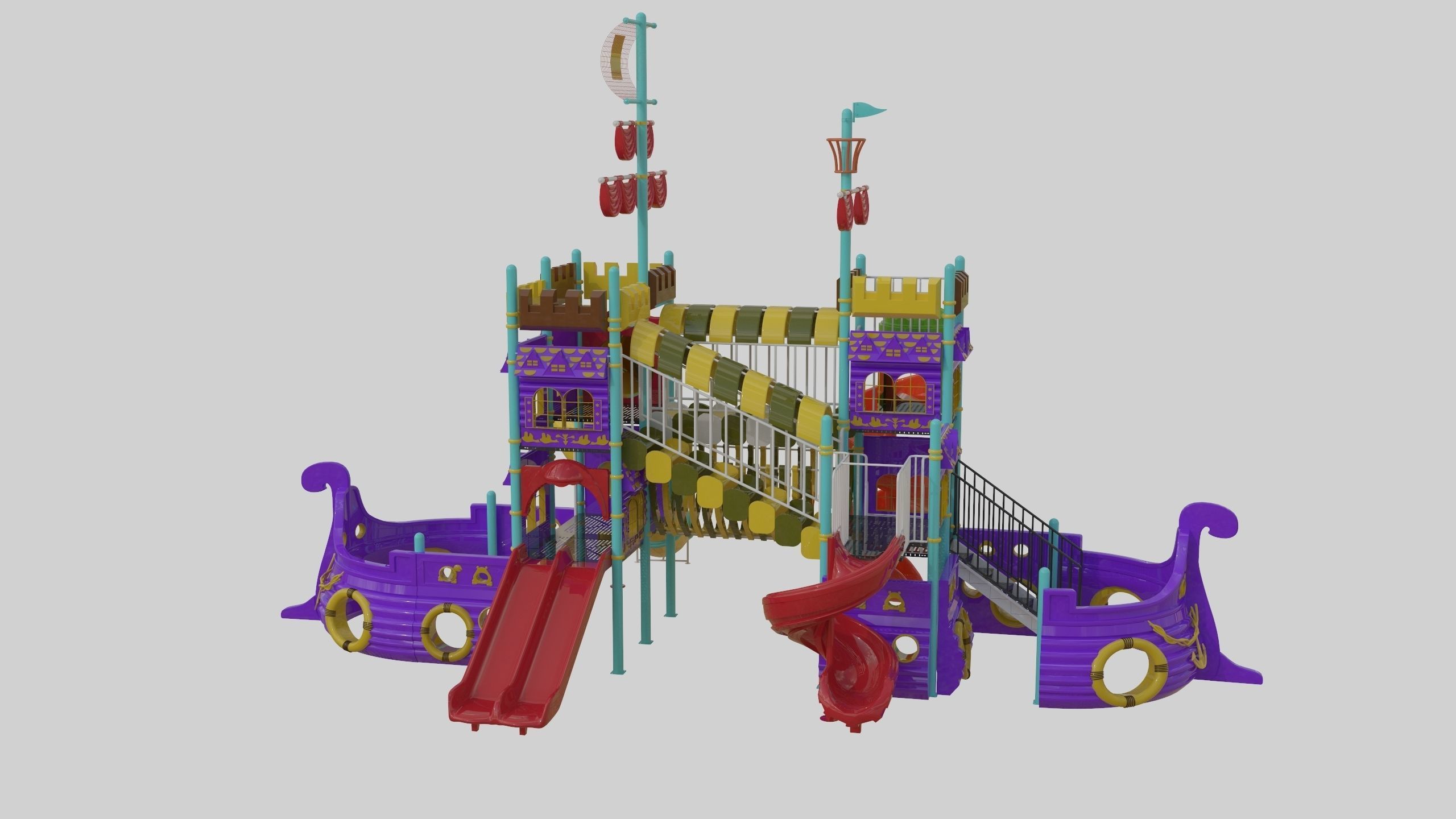 Ship Themed Playground Model - 04 3D model_19