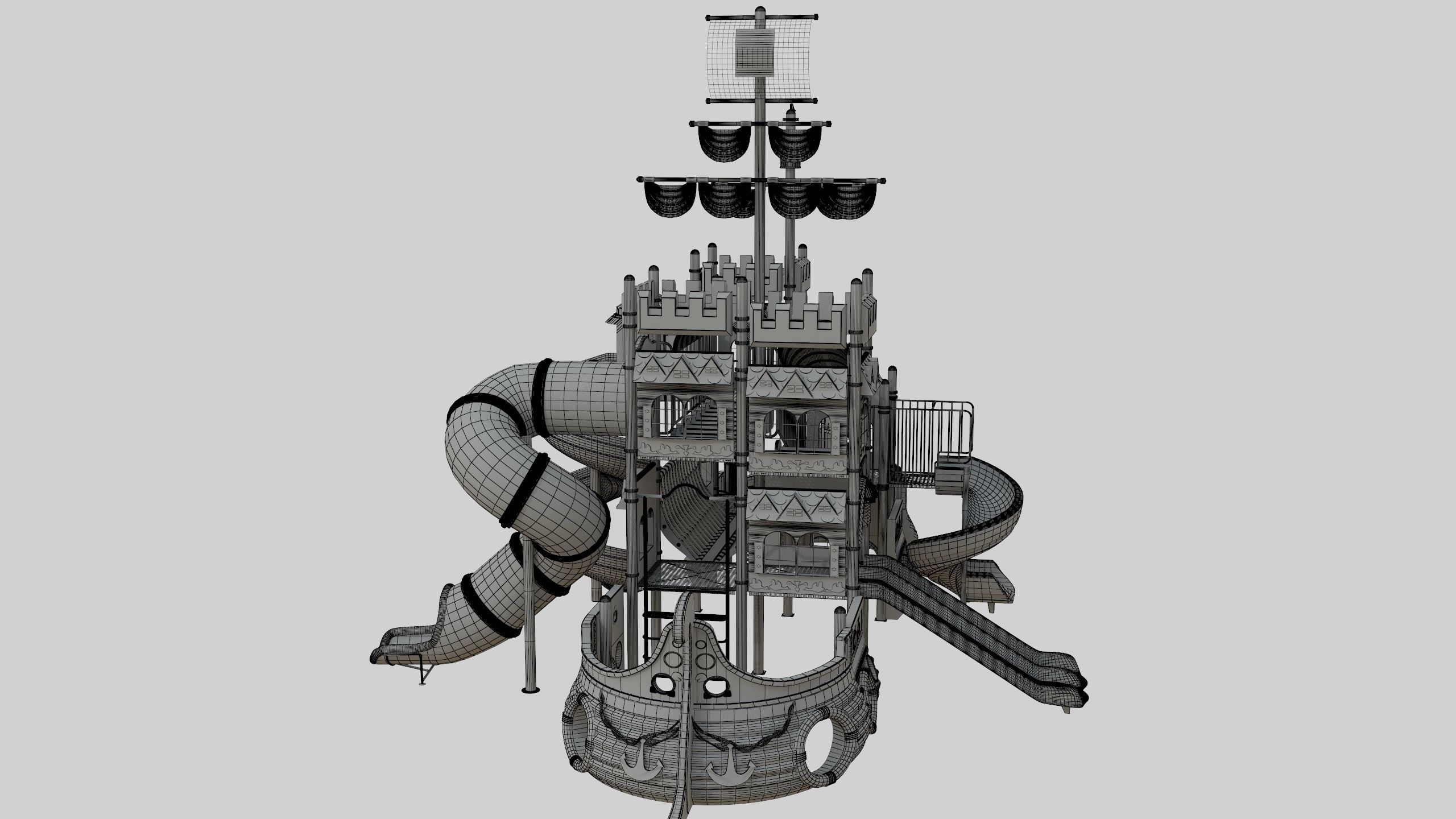 Ship Themed Playground Model - 04 3D model_46