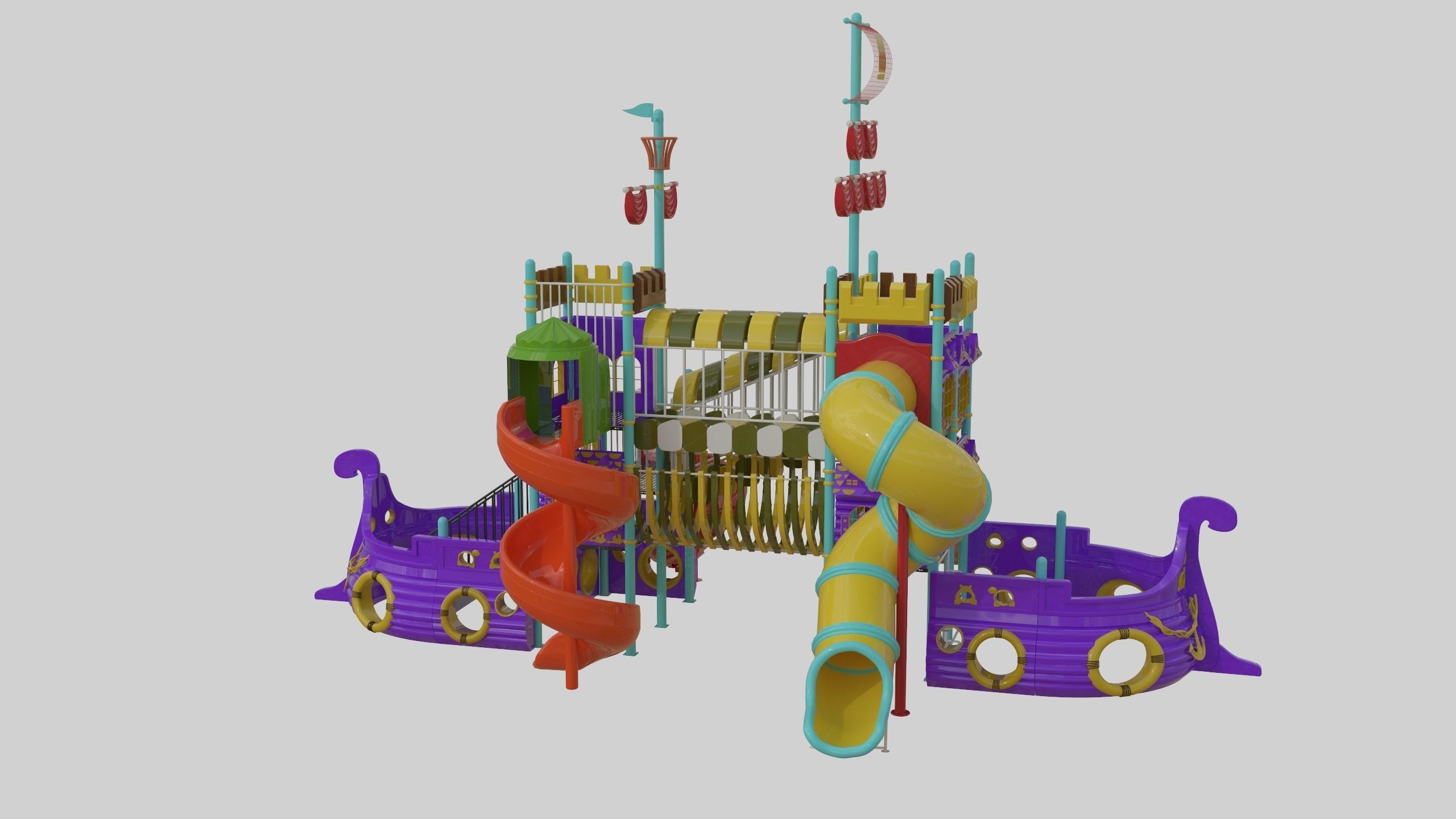 Ship Themed Playground Model - 04 3D model_25