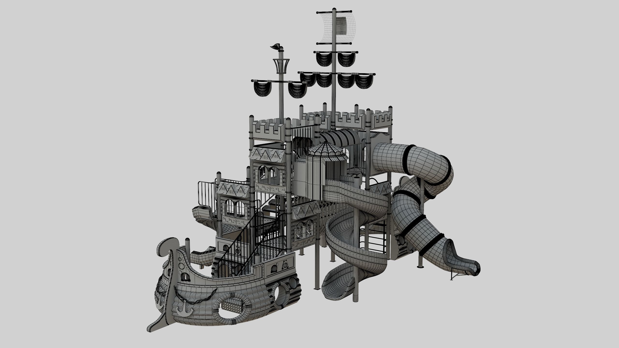 Ship Themed Playground Model - 04 3D model_37