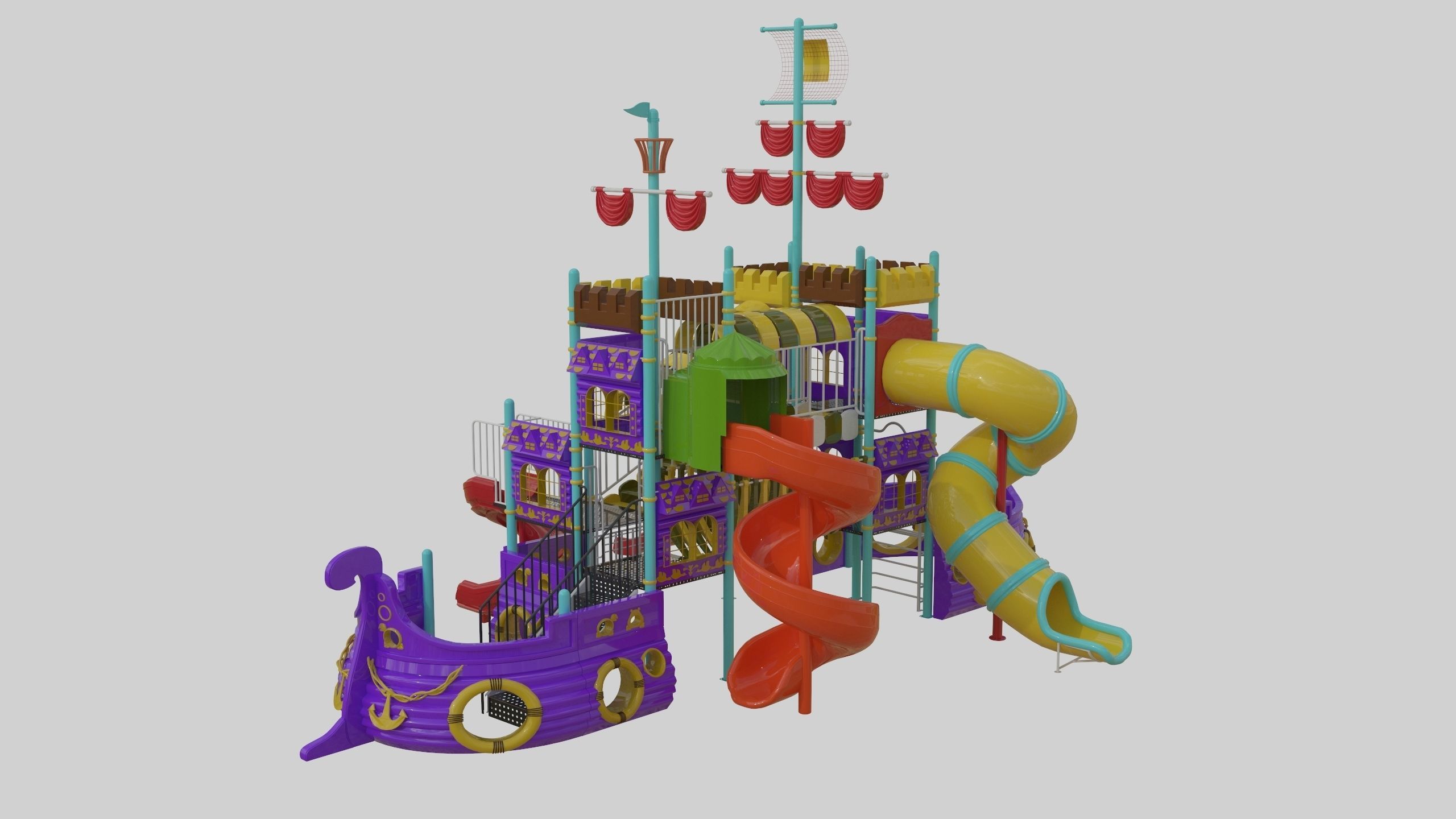 Ship Themed Playground Model - 04 3D model_34