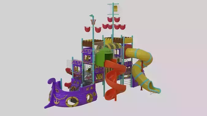 Ship Themed Playground Model - 04