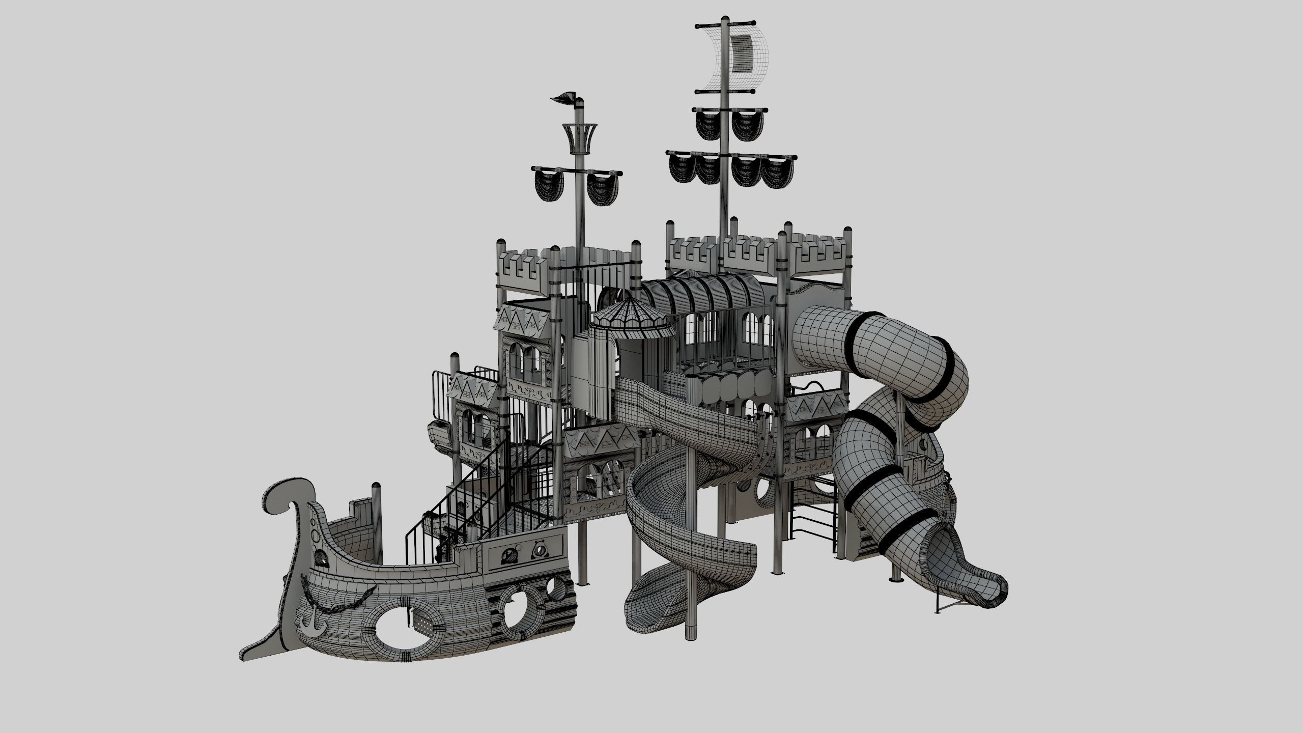 Ship Themed Playground Model - 04 3D model_55