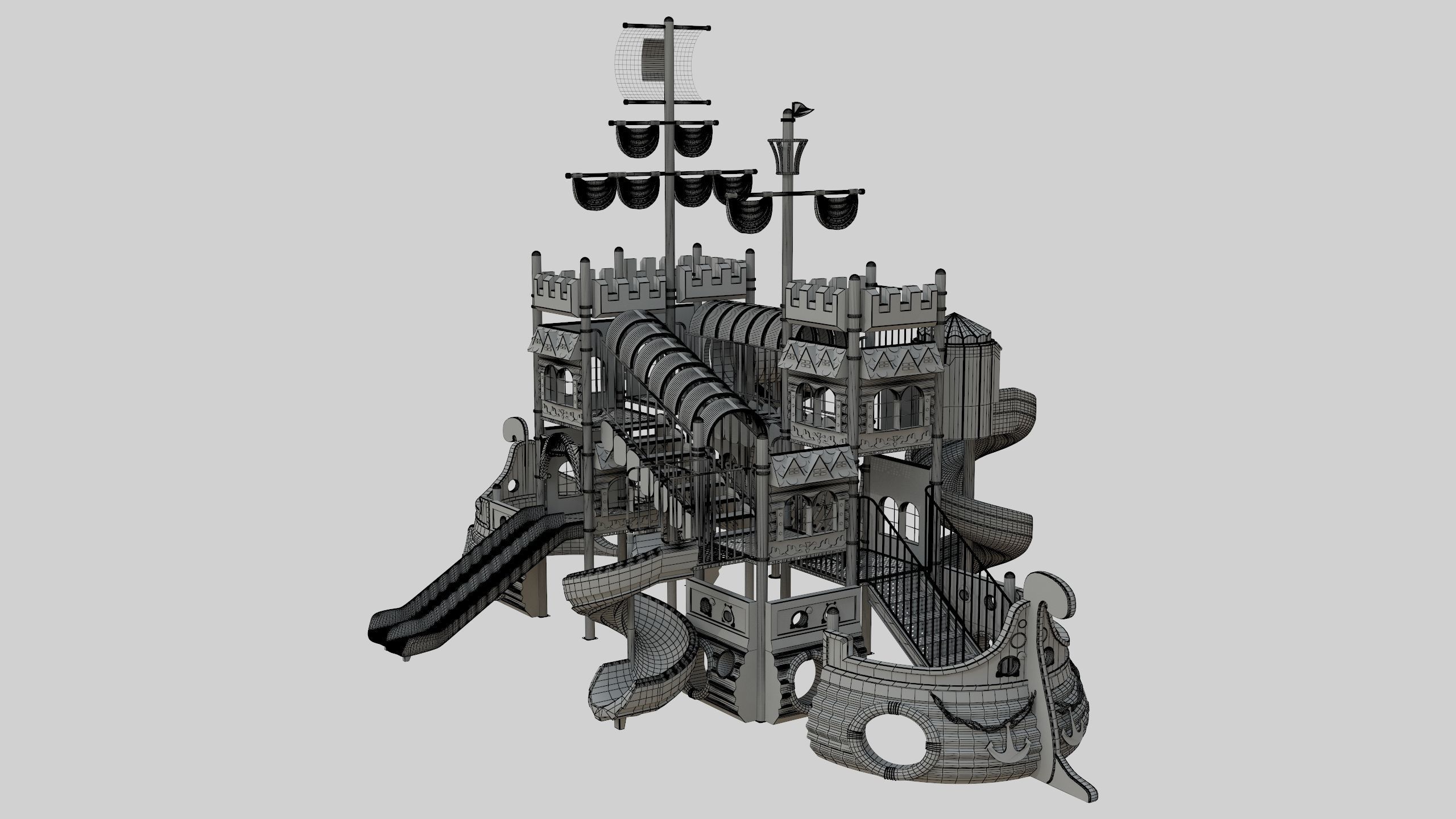 Ship Themed Playground Model - 04 3D model_42