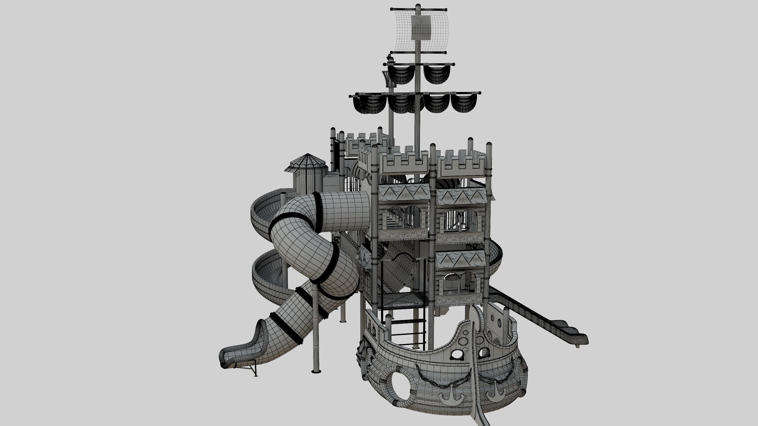 Ship Themed Playground Model - 04 3D model_47