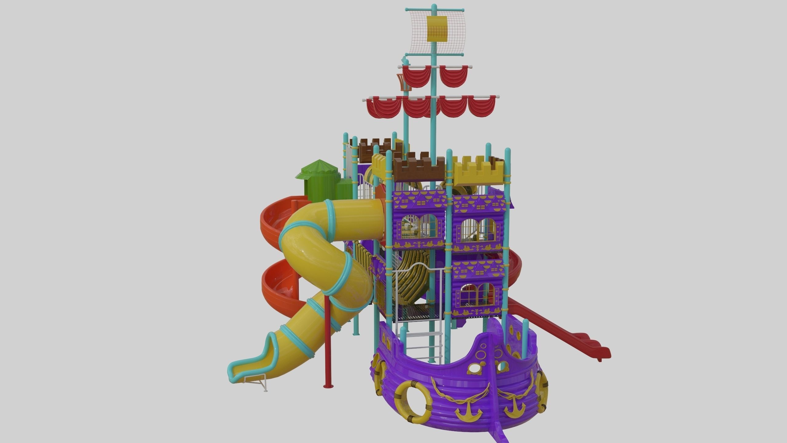 Ship Themed Playground Model - 04 3D model_26