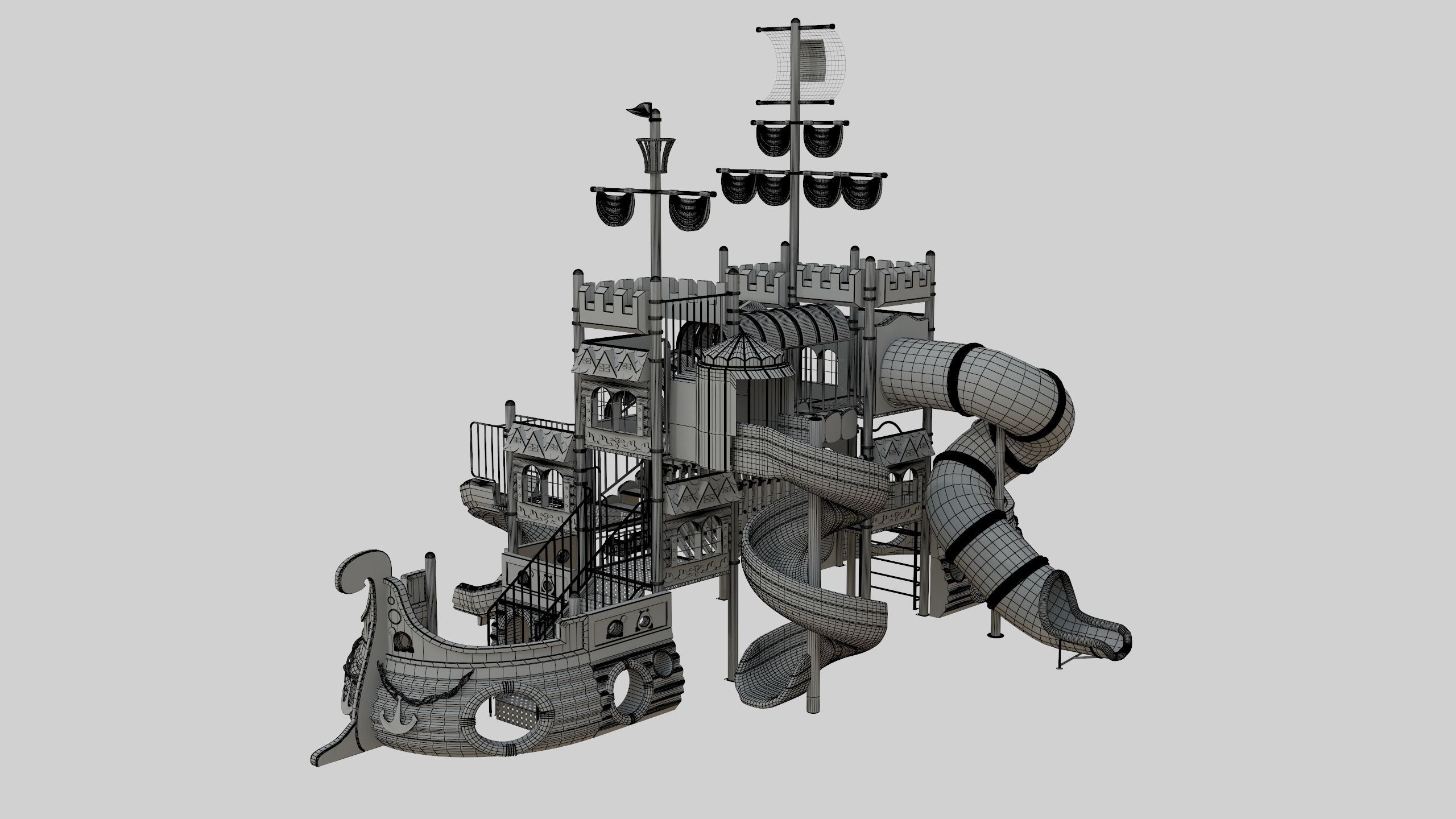 Ship Themed Playground Model - 04 3D model_6